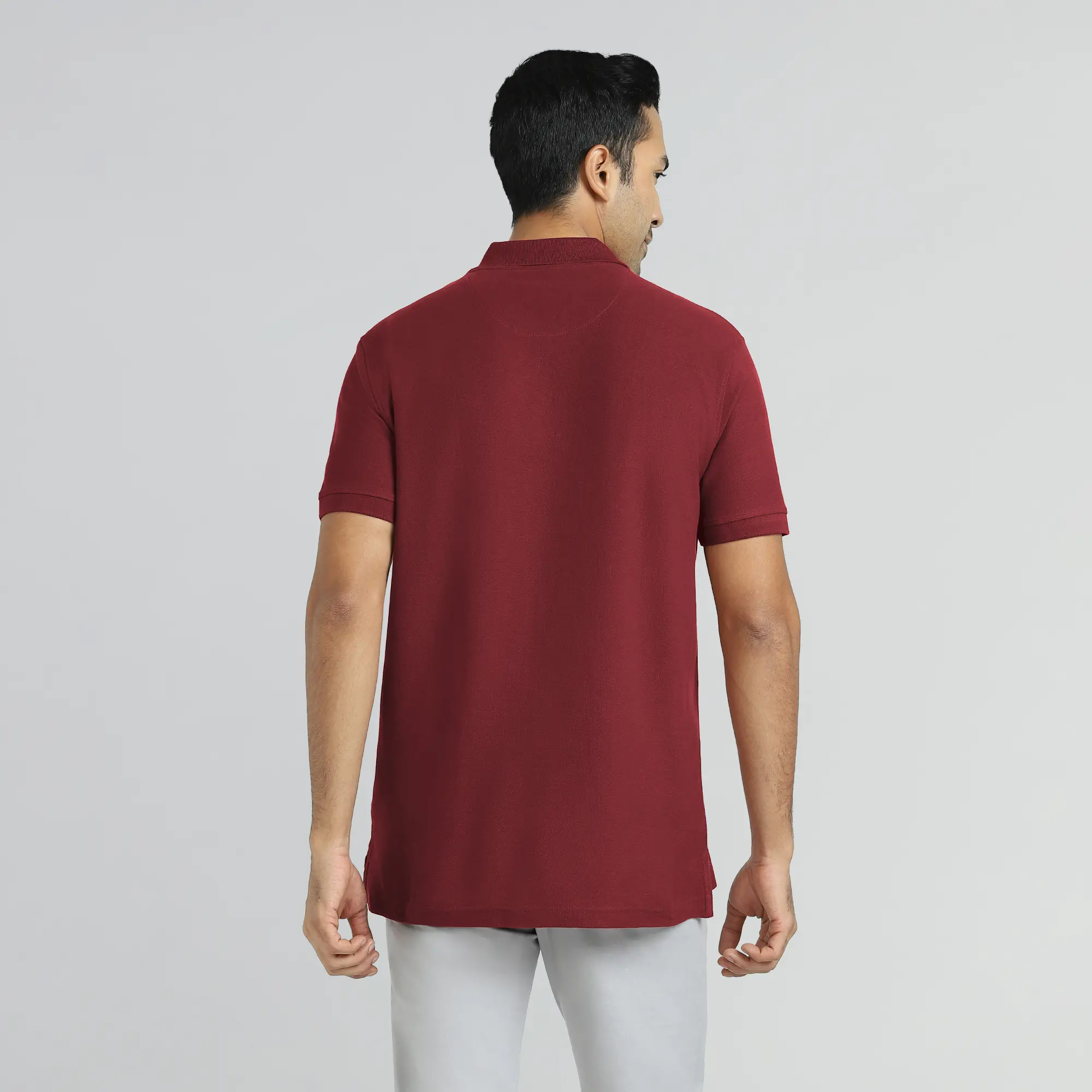 Element Combed Cotton Polo T-shirts Bold Burgundy - Image 6
