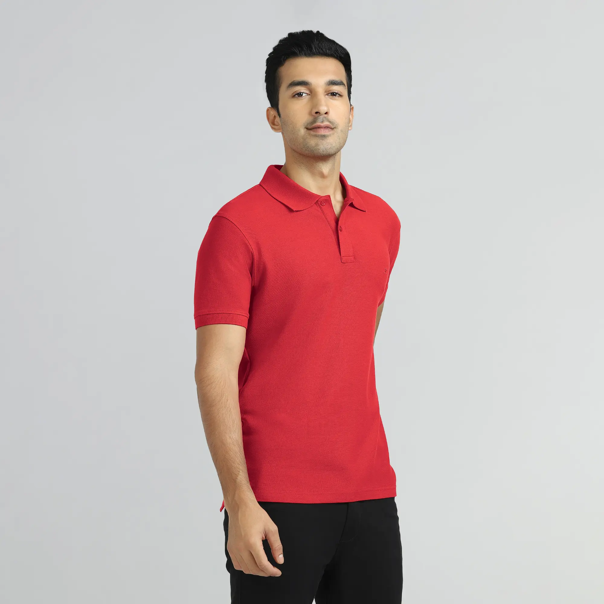Element Combed Cotton Polo T-shirts Rio Red - Image 2