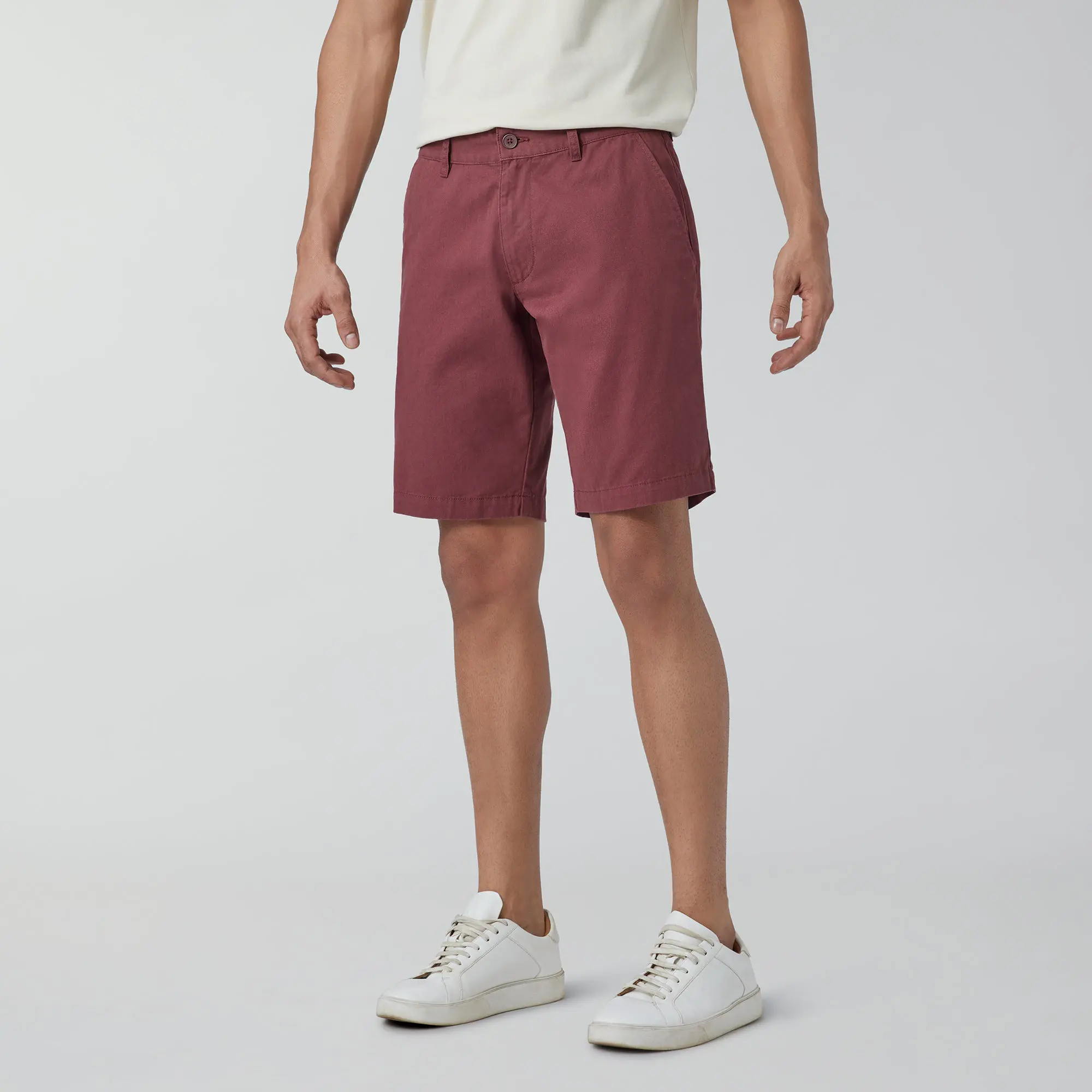 Element Cotton Chinos Shorts For Men Brick Red - Image 3