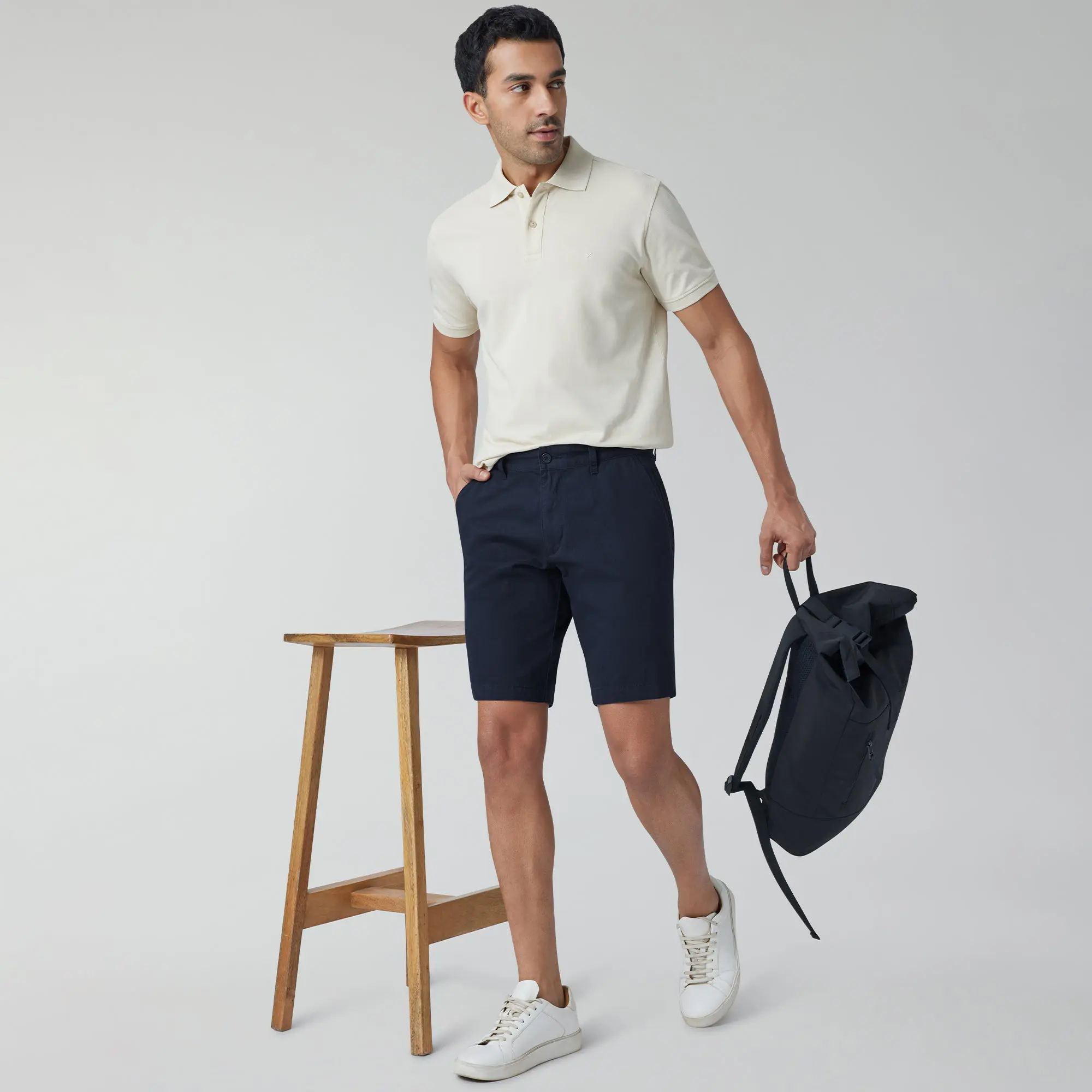 Element  Cotton Chinos Shorts For Men Midnight Blue - Image 2