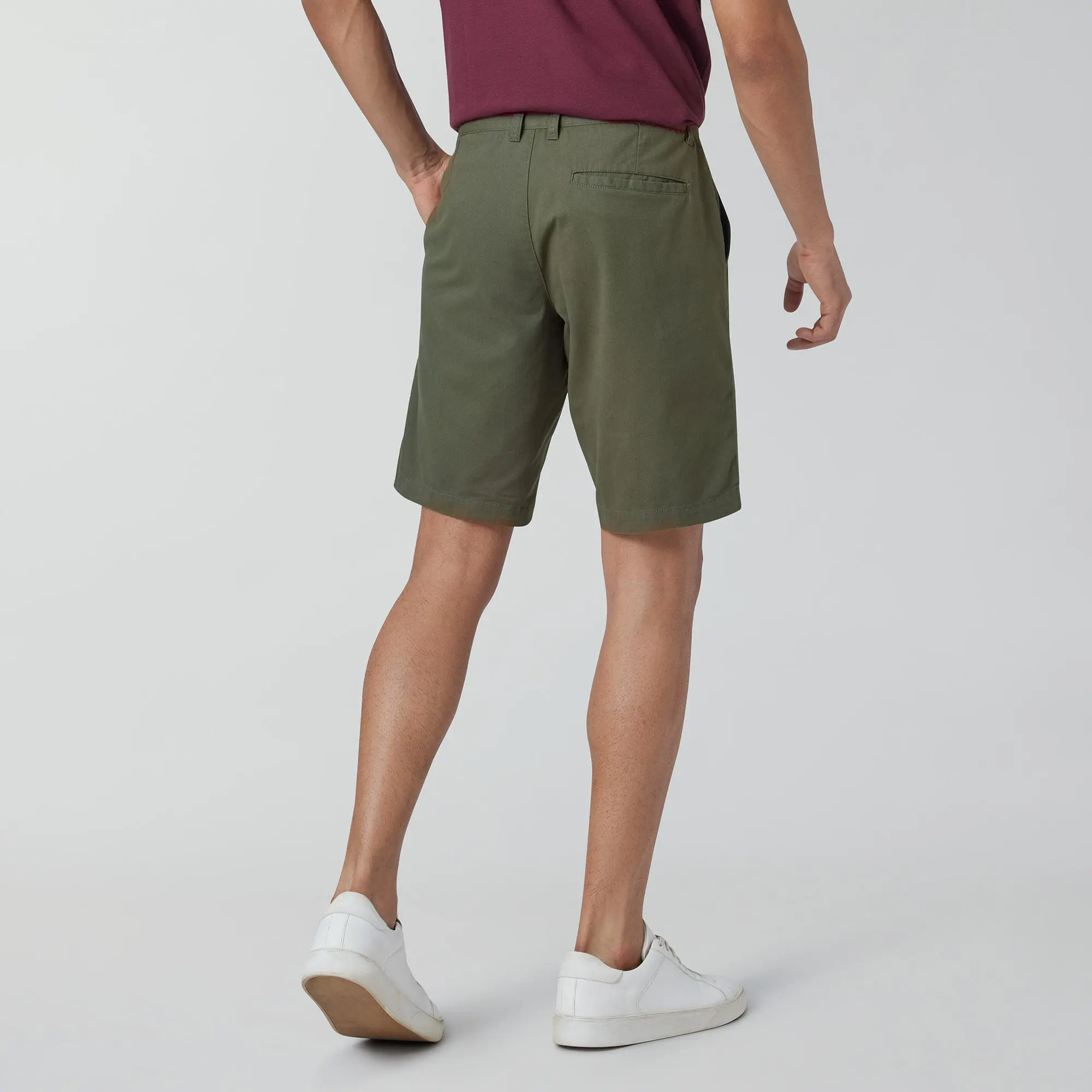 Element Cotton Chinos Shorts For Men Olive Green - Image 5