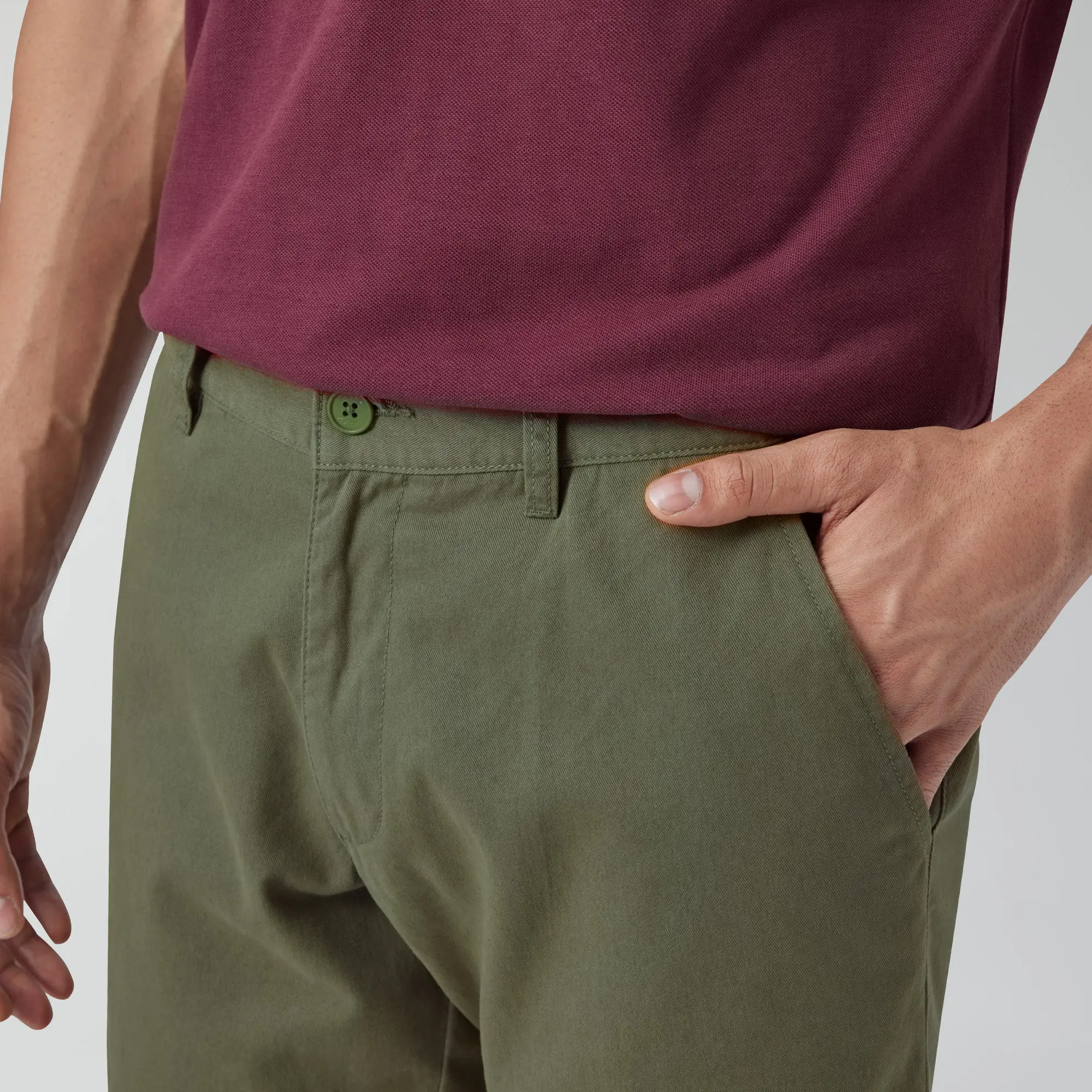 Element Cotton Chinos Shorts For Men Olive Green - Image 6
