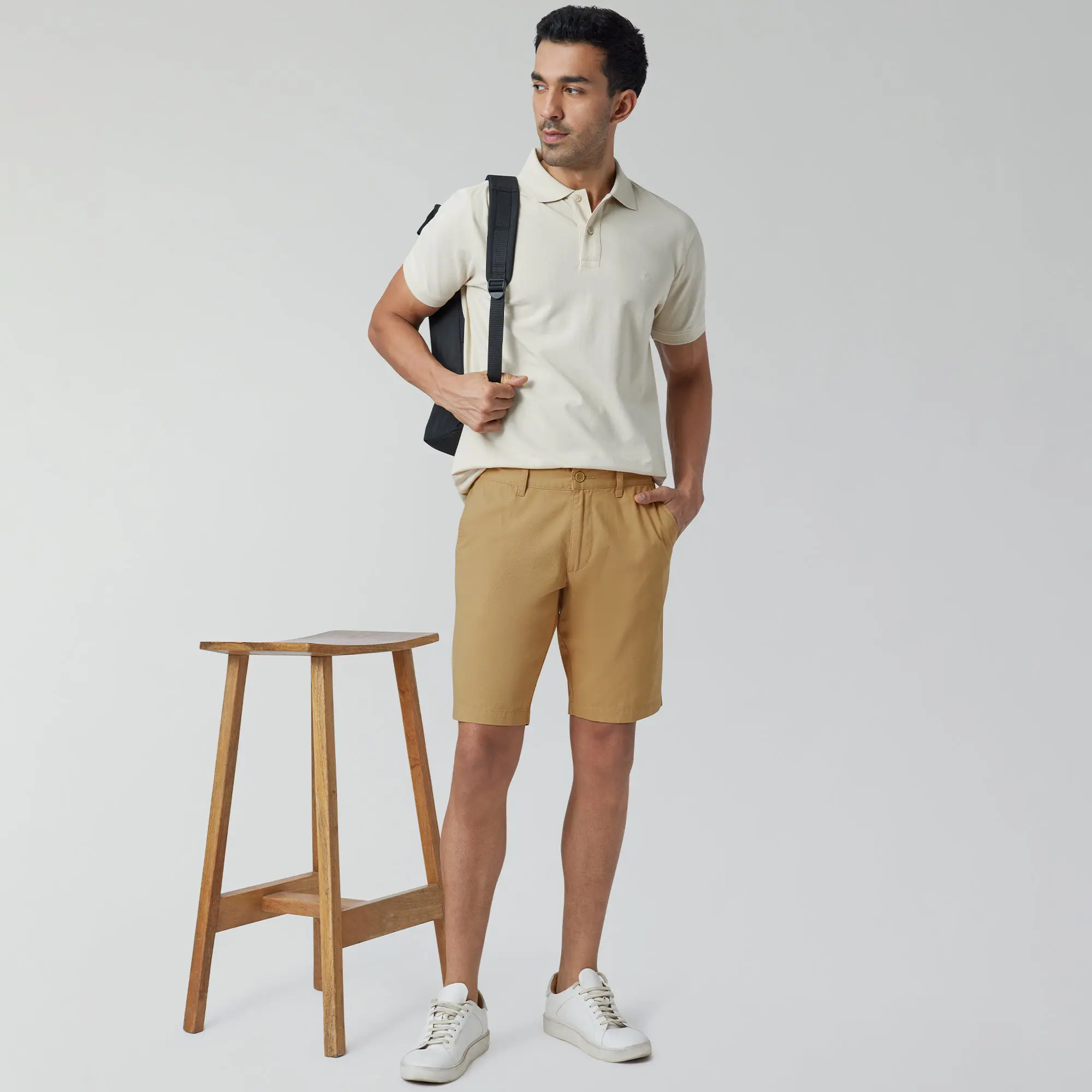Element Cotton Chinos Shorts For Men Sand Brown - Image 2