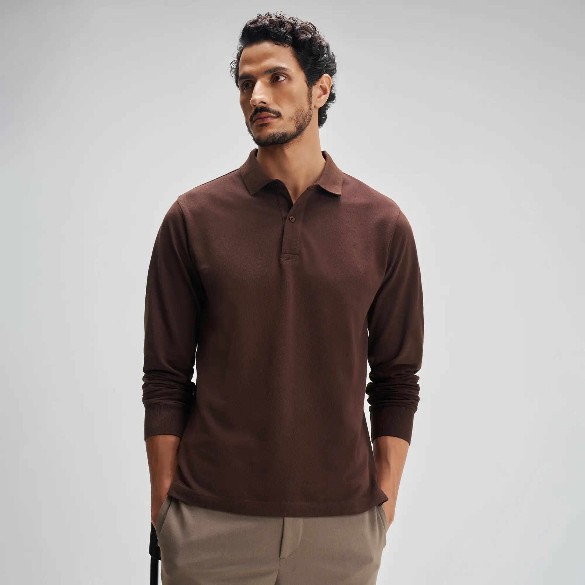 Full Sleeve Polo - Espresso Brown