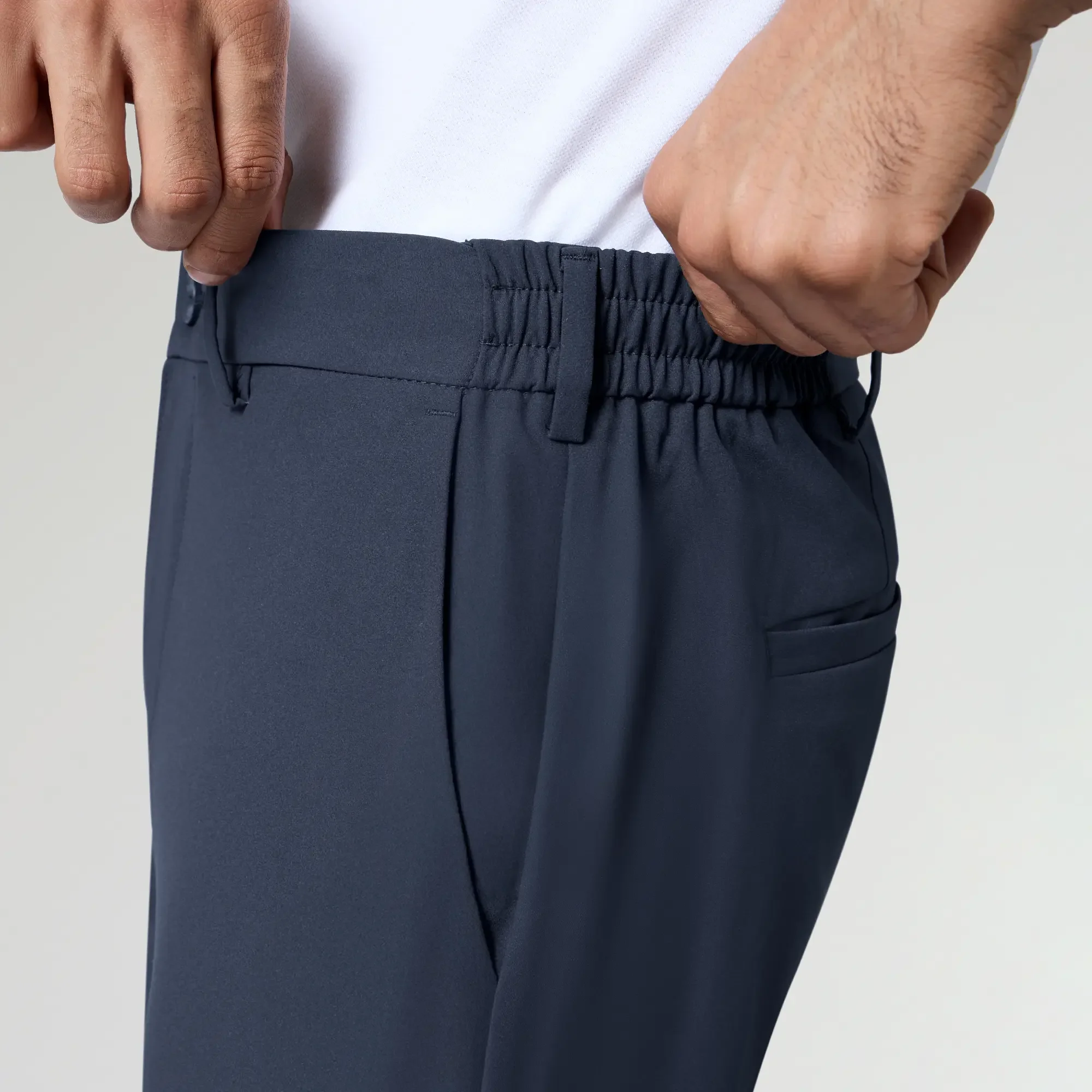 KINETIC: Soft Stretch Pants - Slim Fit Midnight Blue - Image 6