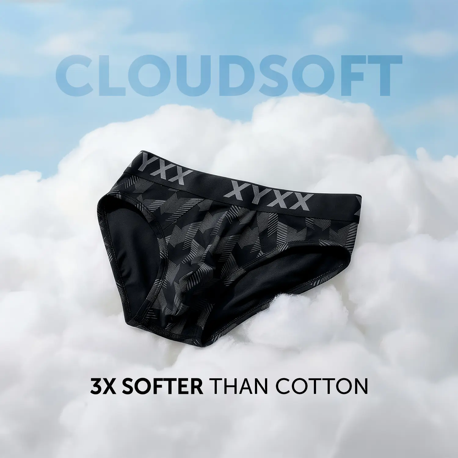 Matrix Cotton-Modal Briefs Chevron Black - Image 2