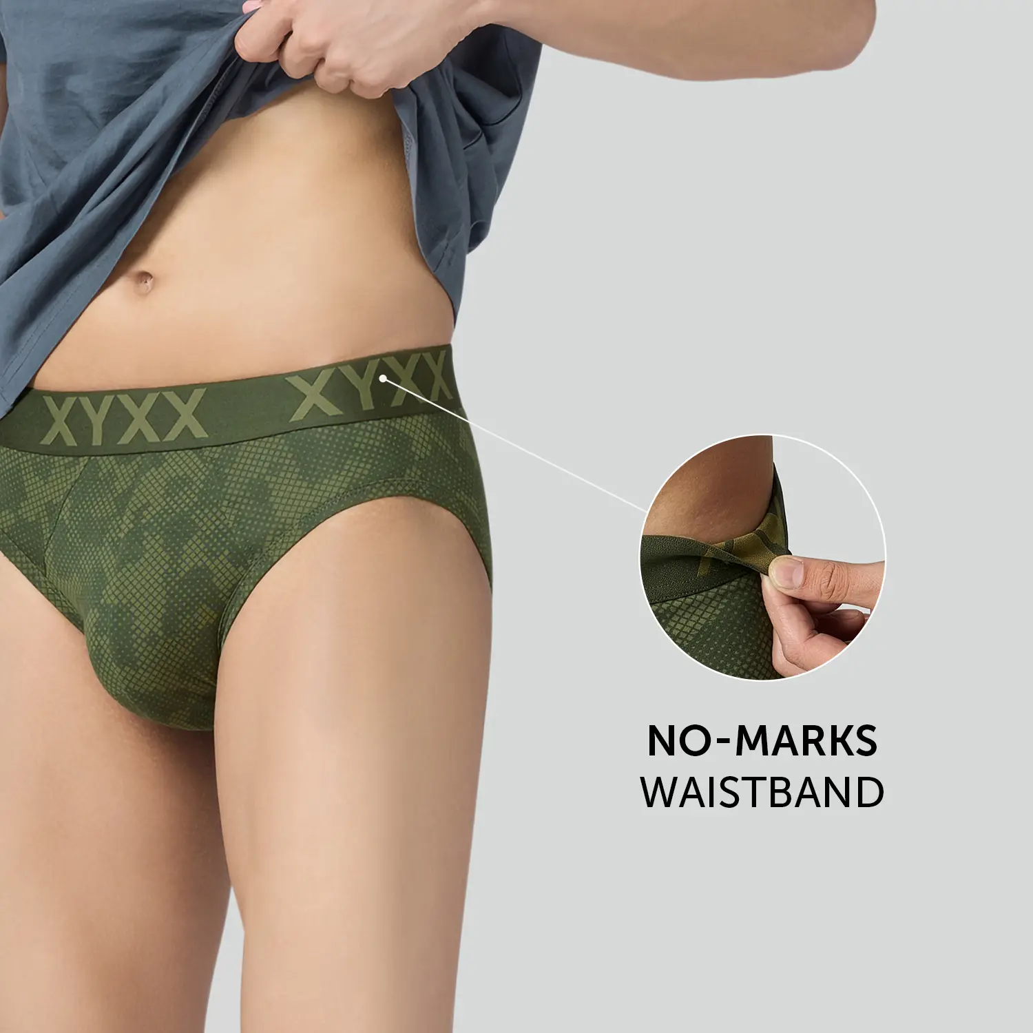 Matrix Cotton-Modal Briefs Olive Drift - Image 5