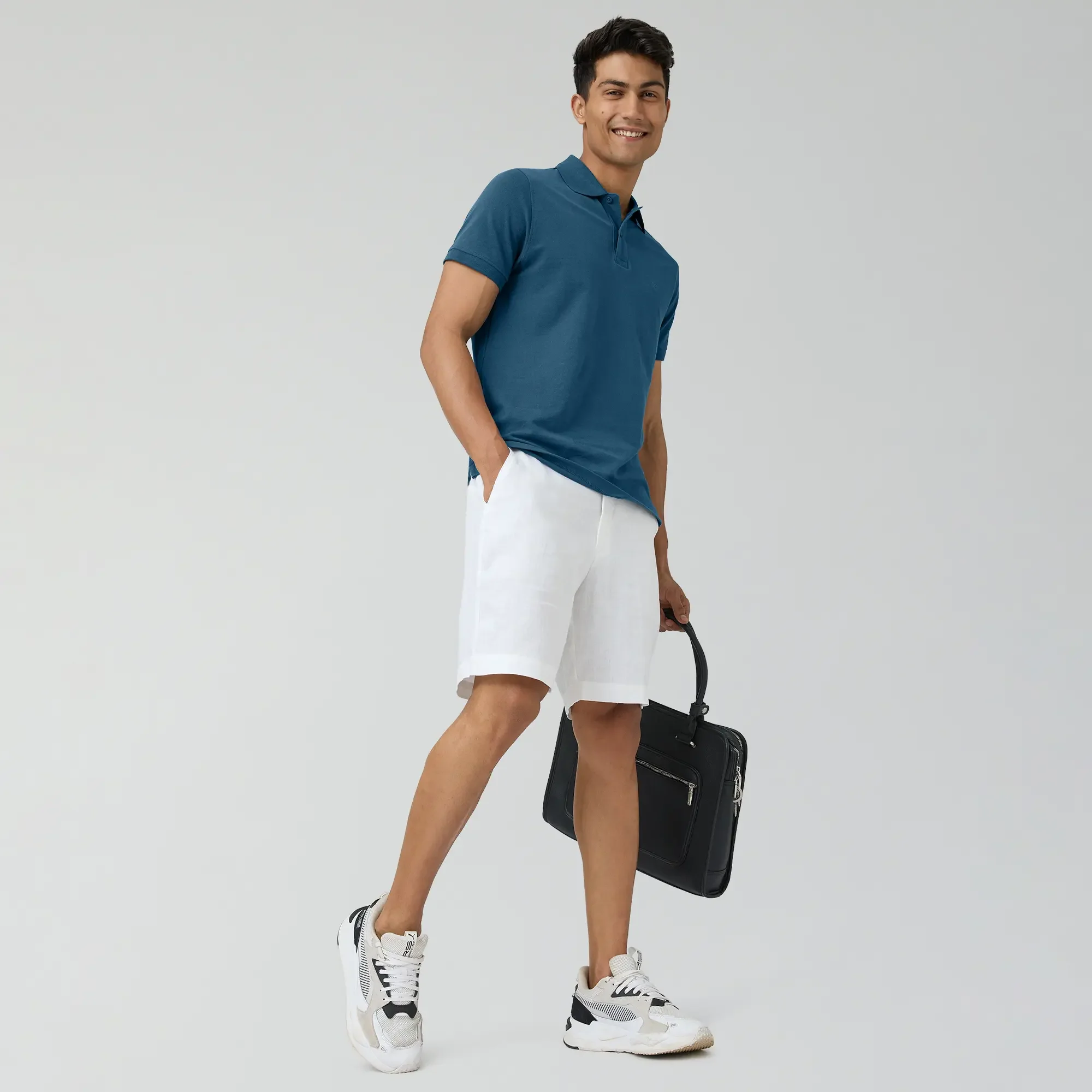Nova Combed Cotton Polo T-shirts Isle Blue - Image 3