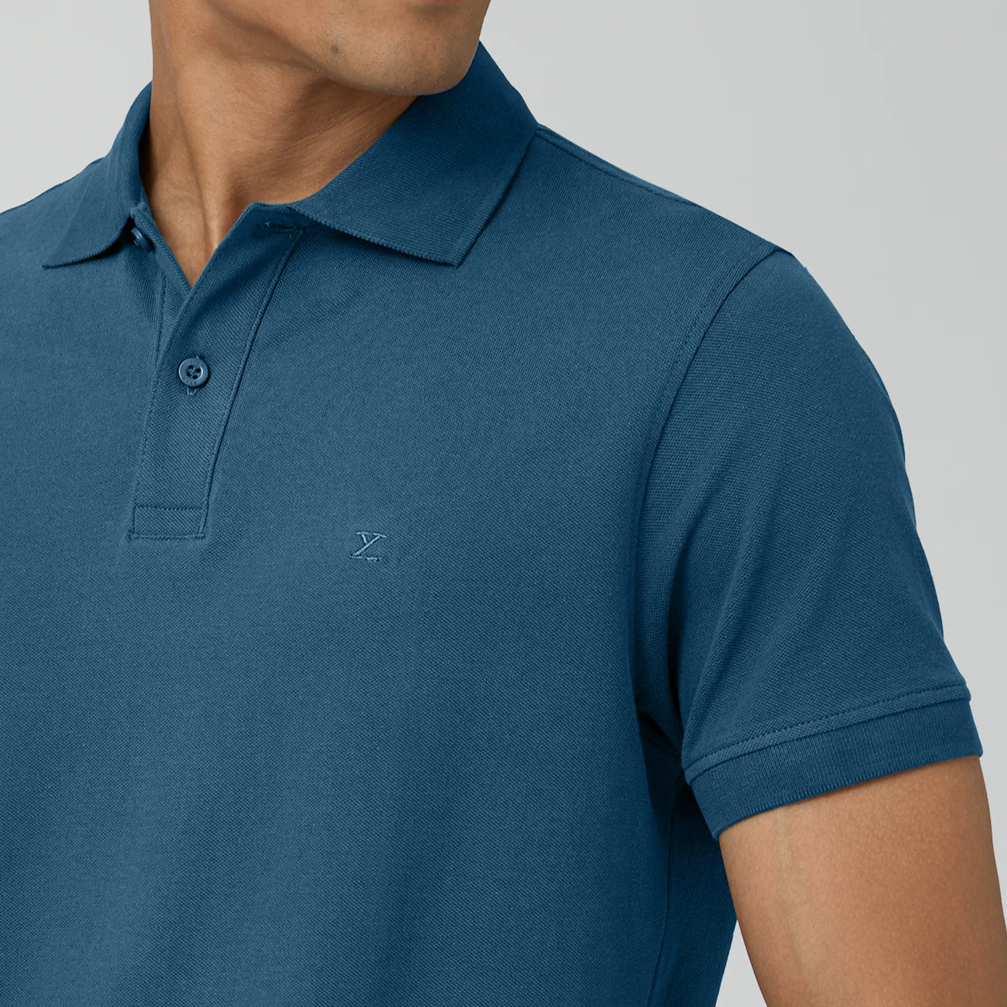 Nova Combed Cotton Polo T-shirts Isle Blue - Image 6
