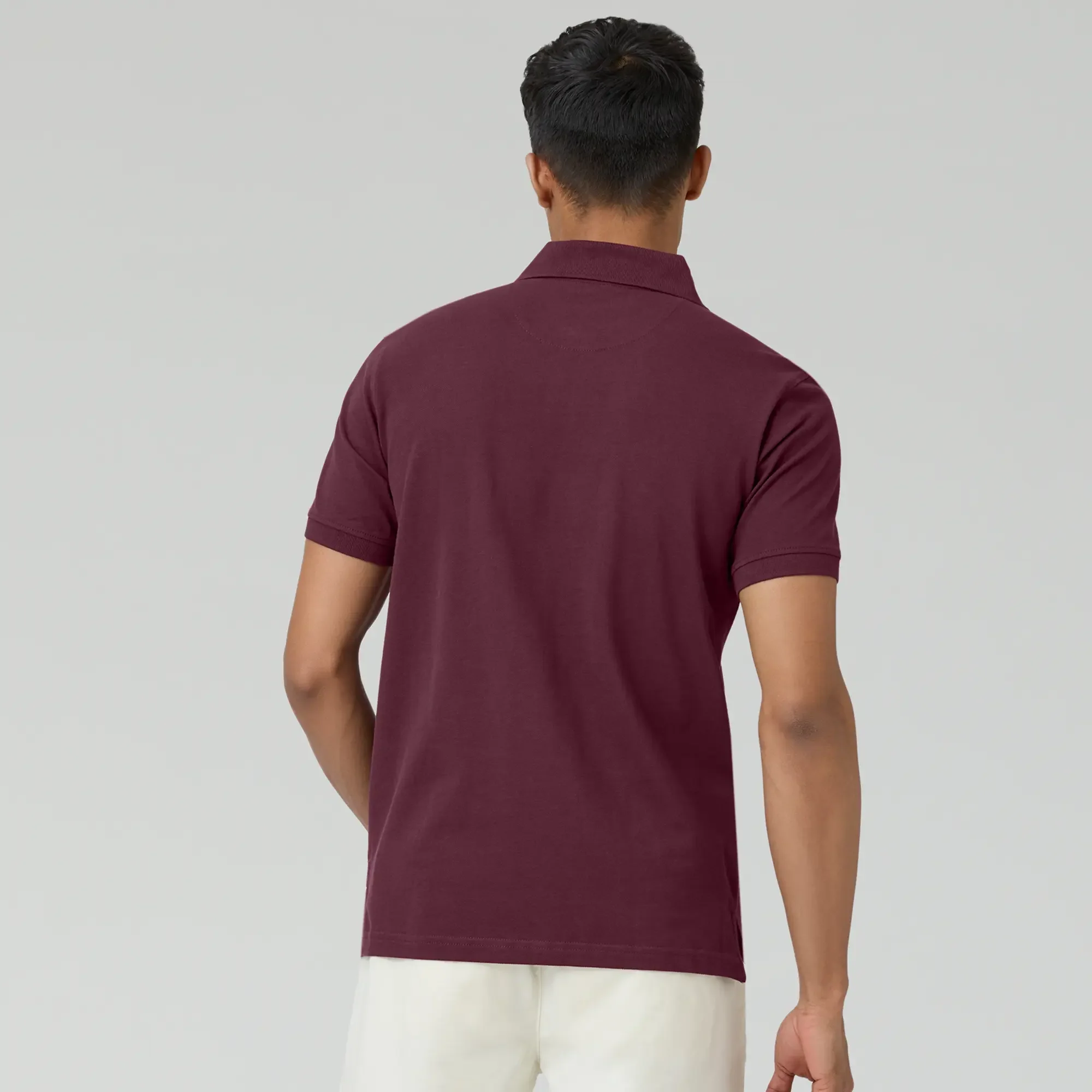Nova Combed Cotton Polo T-shirts Merlot Maroon - Image 6