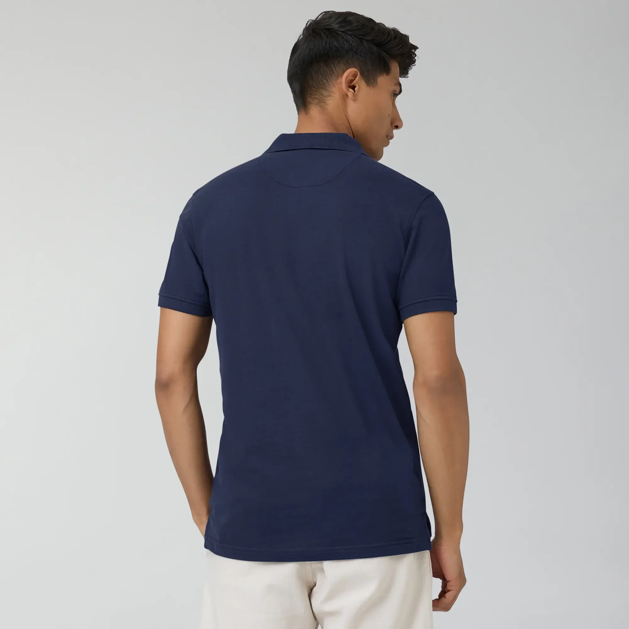 Nova Combed Cotton Polo T-shirts Midnight Blue - Image 6