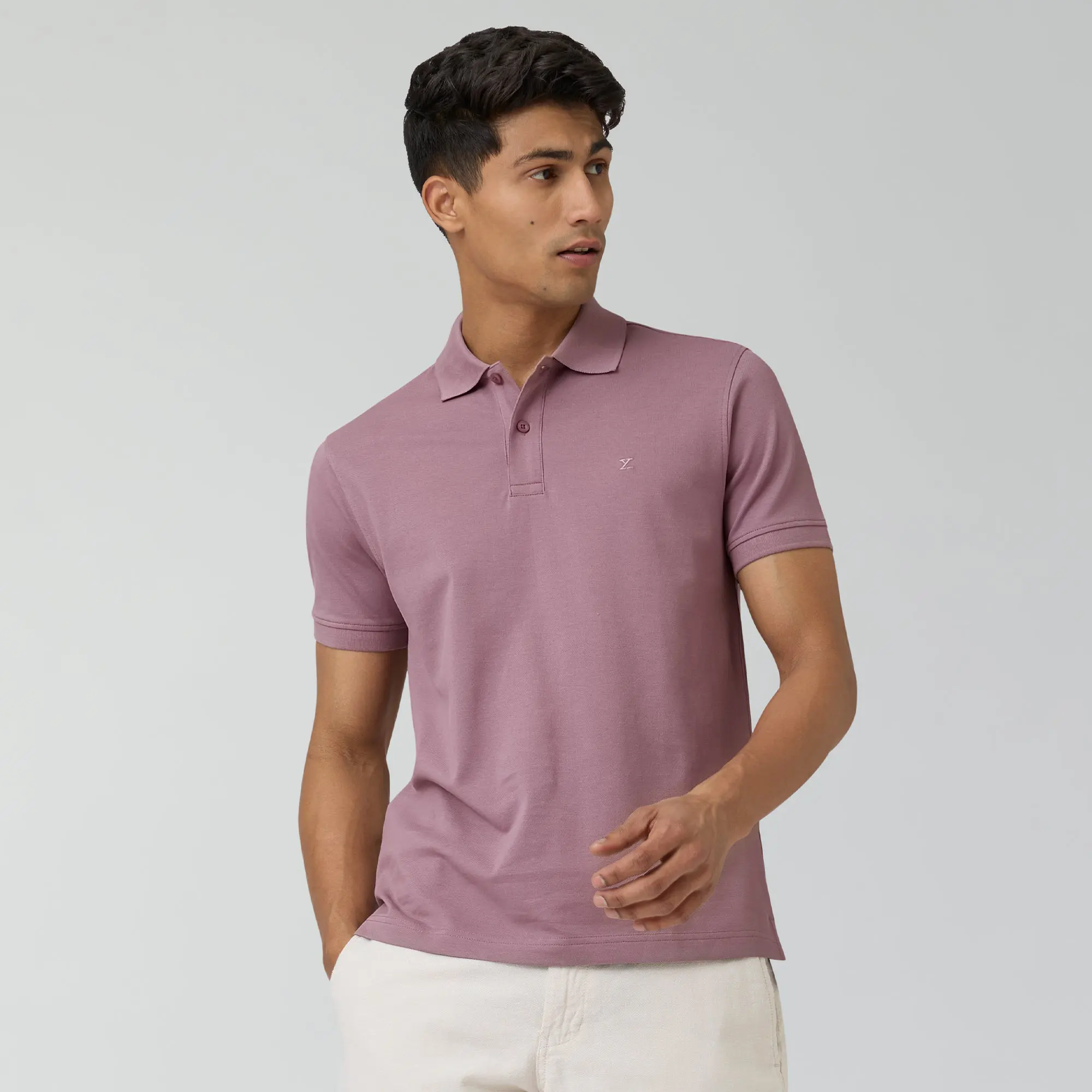 Nova Combed Cotton Polo T-shirts Rose Blush - Image 3