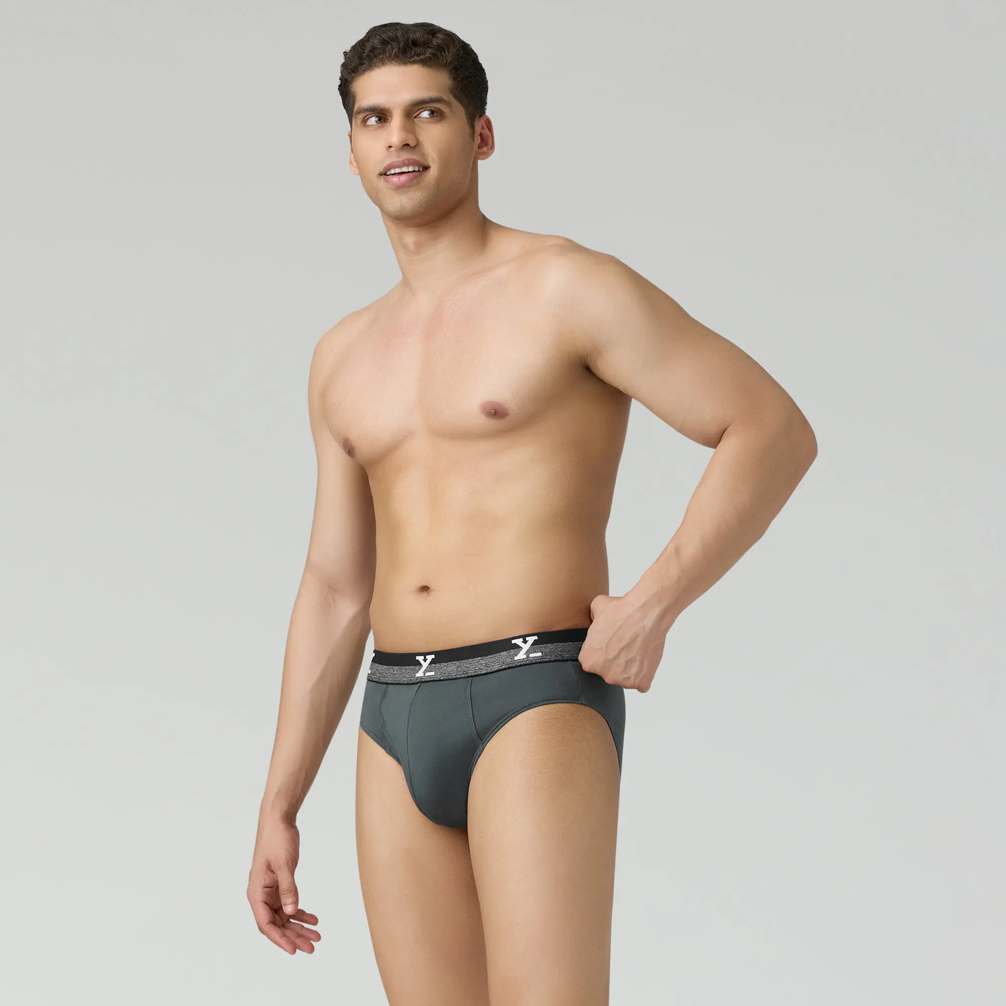 Nova Cotton Briefs Anchor Grey - Image 4