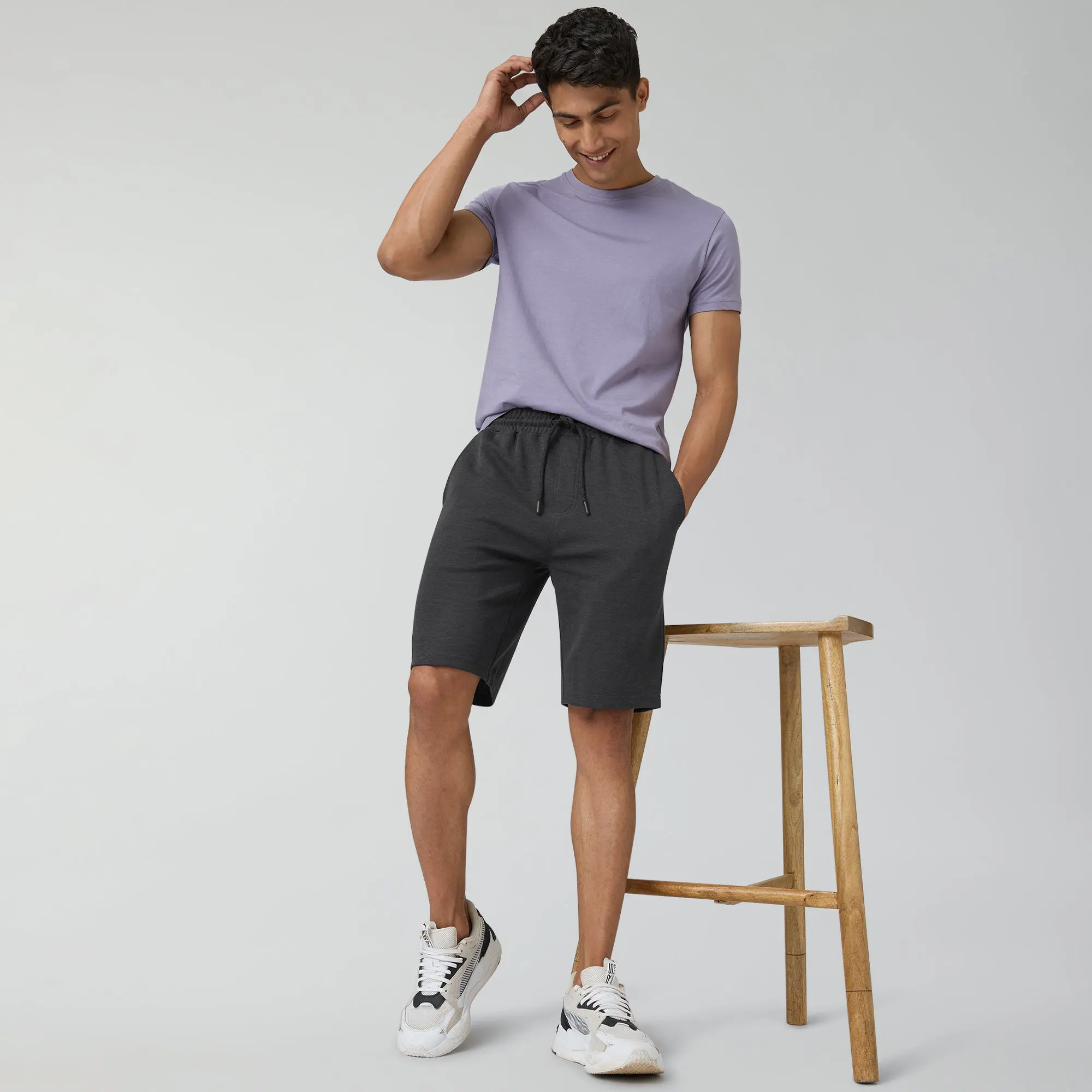 Nova Cotton Rich Shorts Graphite Grey - Image 2