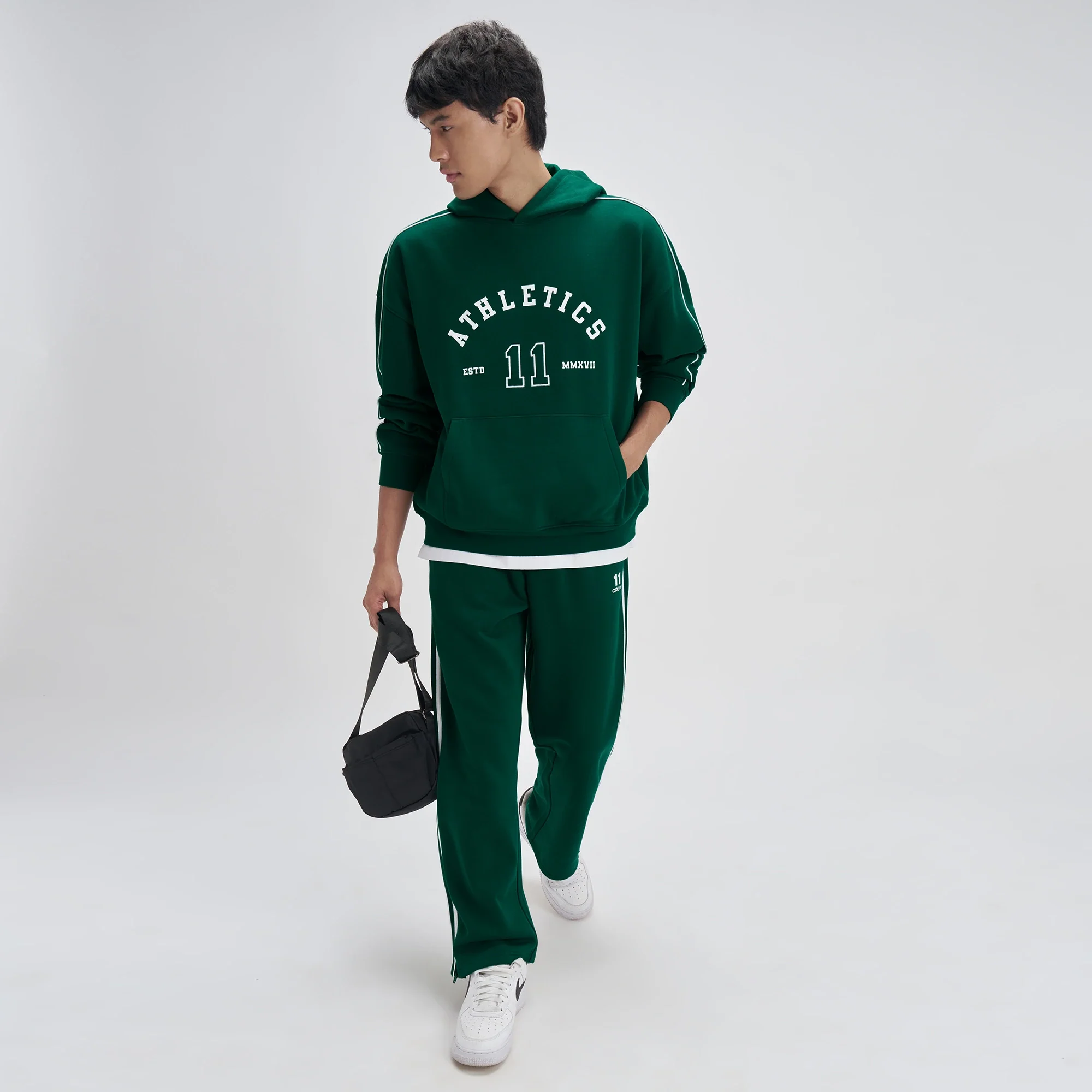 Crew Oversized Hoodie  - Ivy Green - Image 3
