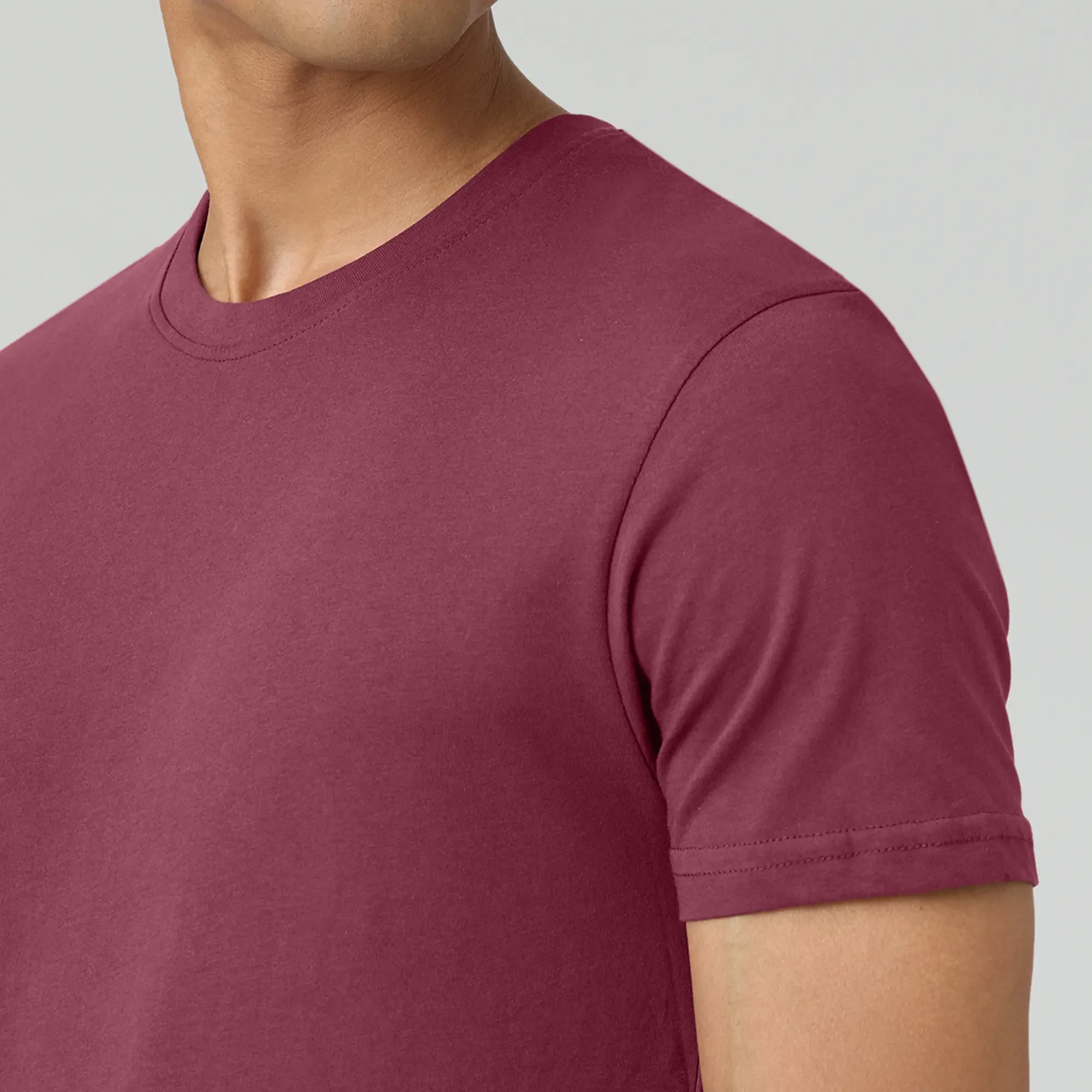 Pace Combed Cotton T-shirts Bold Burgundy - Image 5