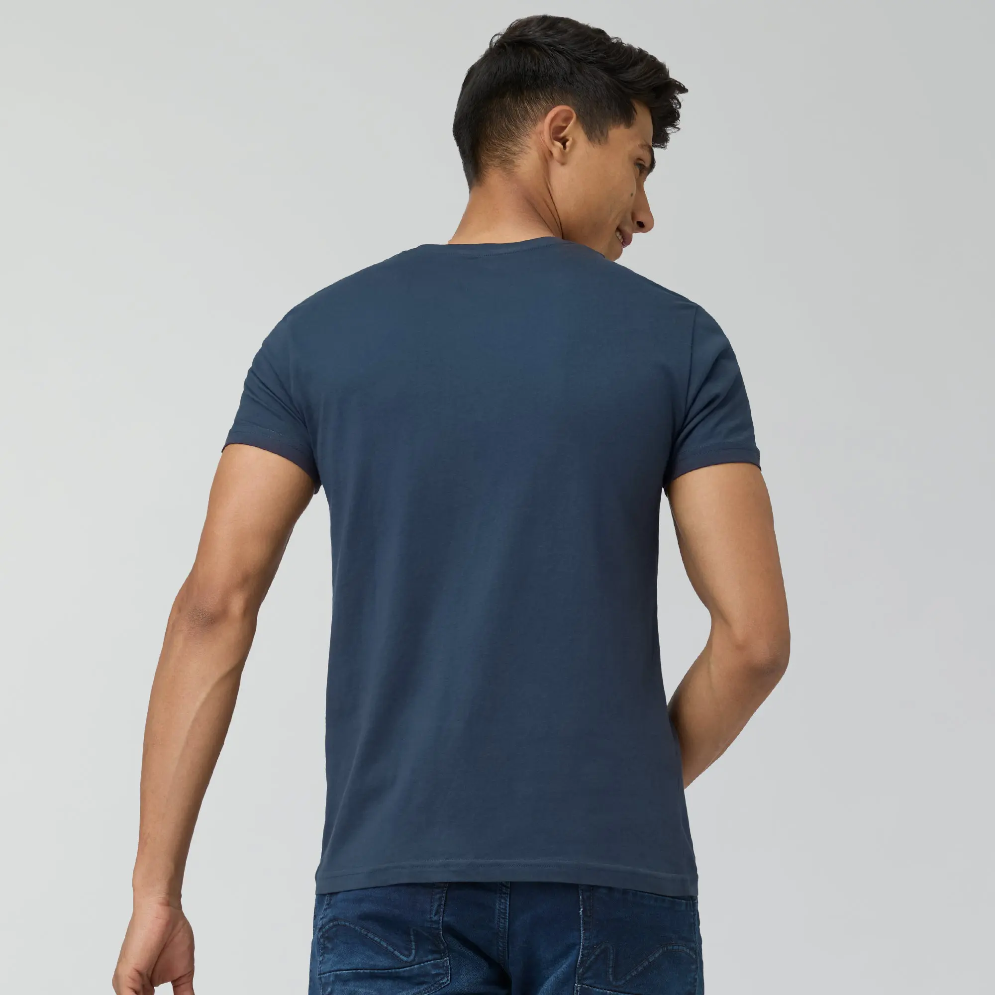 Pace Combed Cotton T-shirts Isle Blue - Image 5