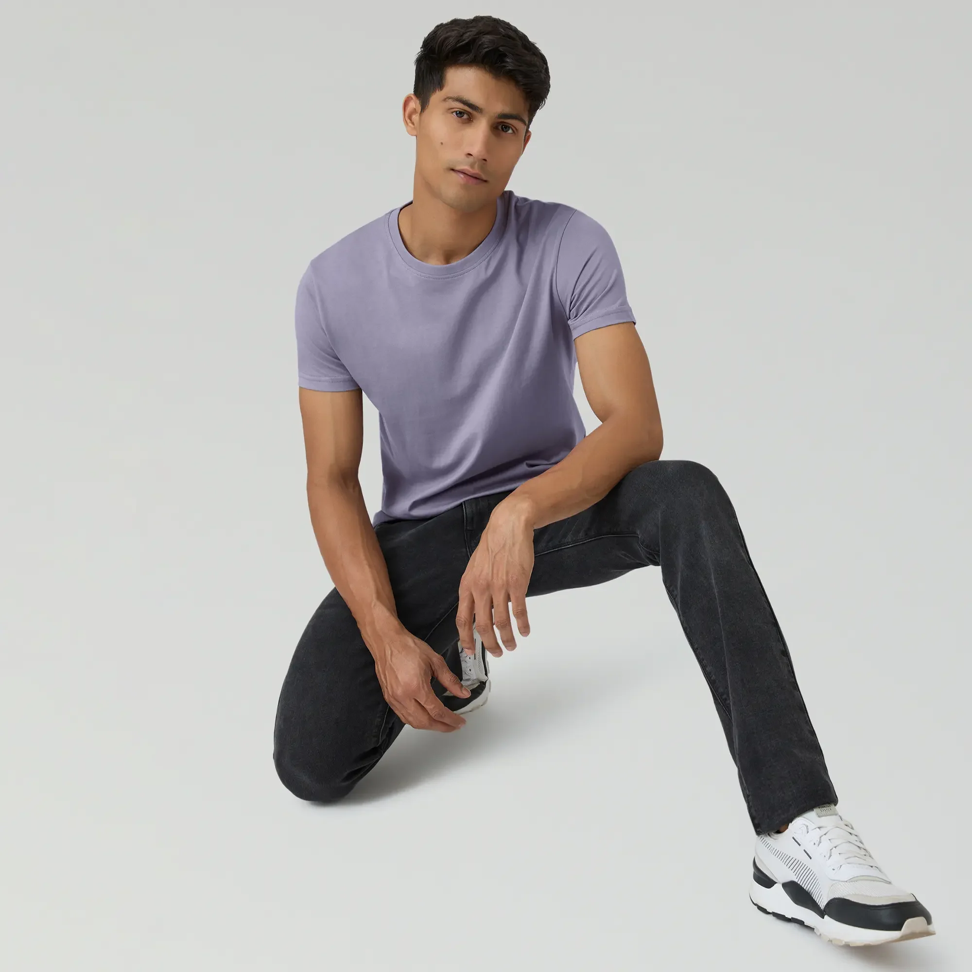 Pace Combed Cotton T-shirts Misty Lilac - Image 2