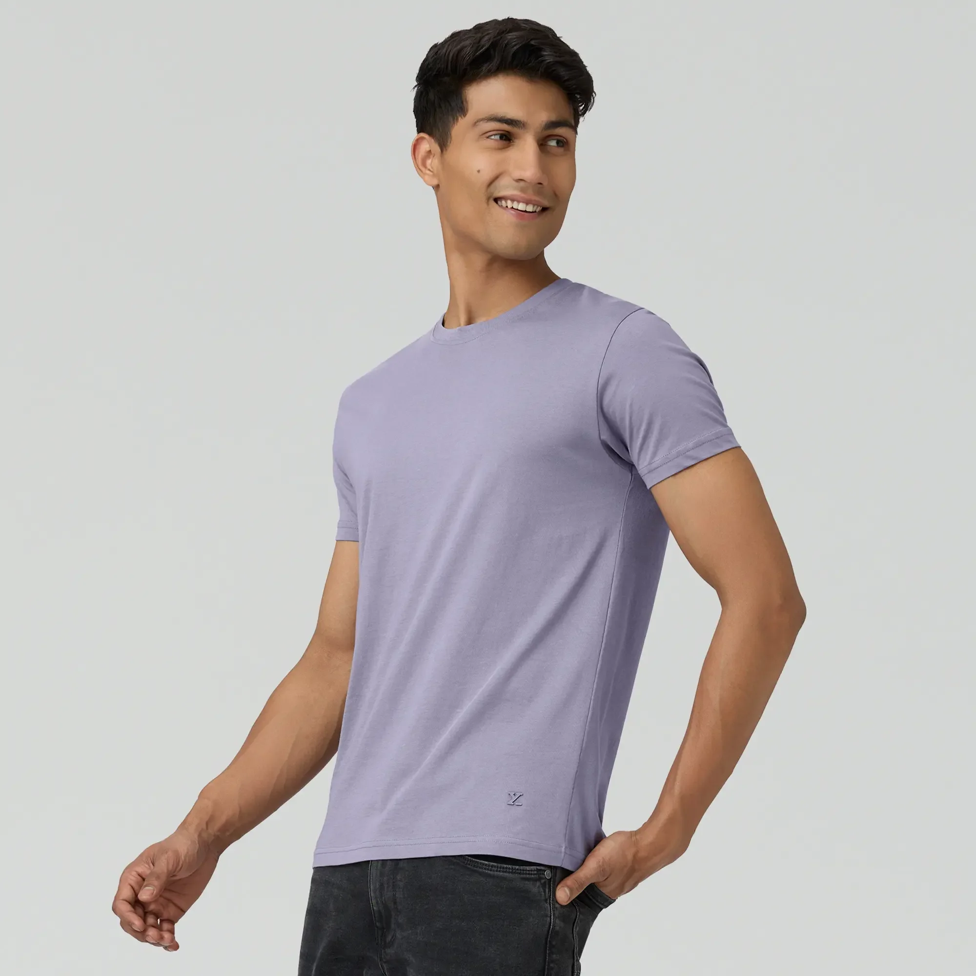 Pace Combed Cotton T-shirts Misty Lilac - Image 3