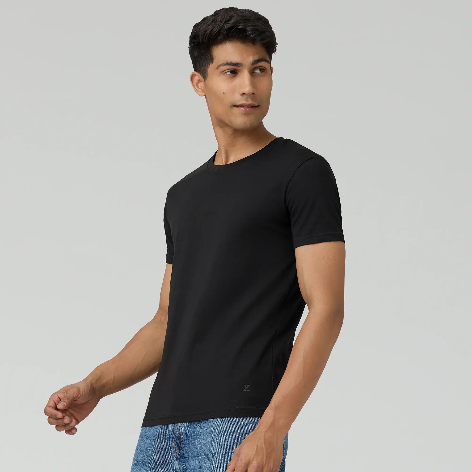 Pace Combed Cotton T-shirts Pitch Black - Image 3