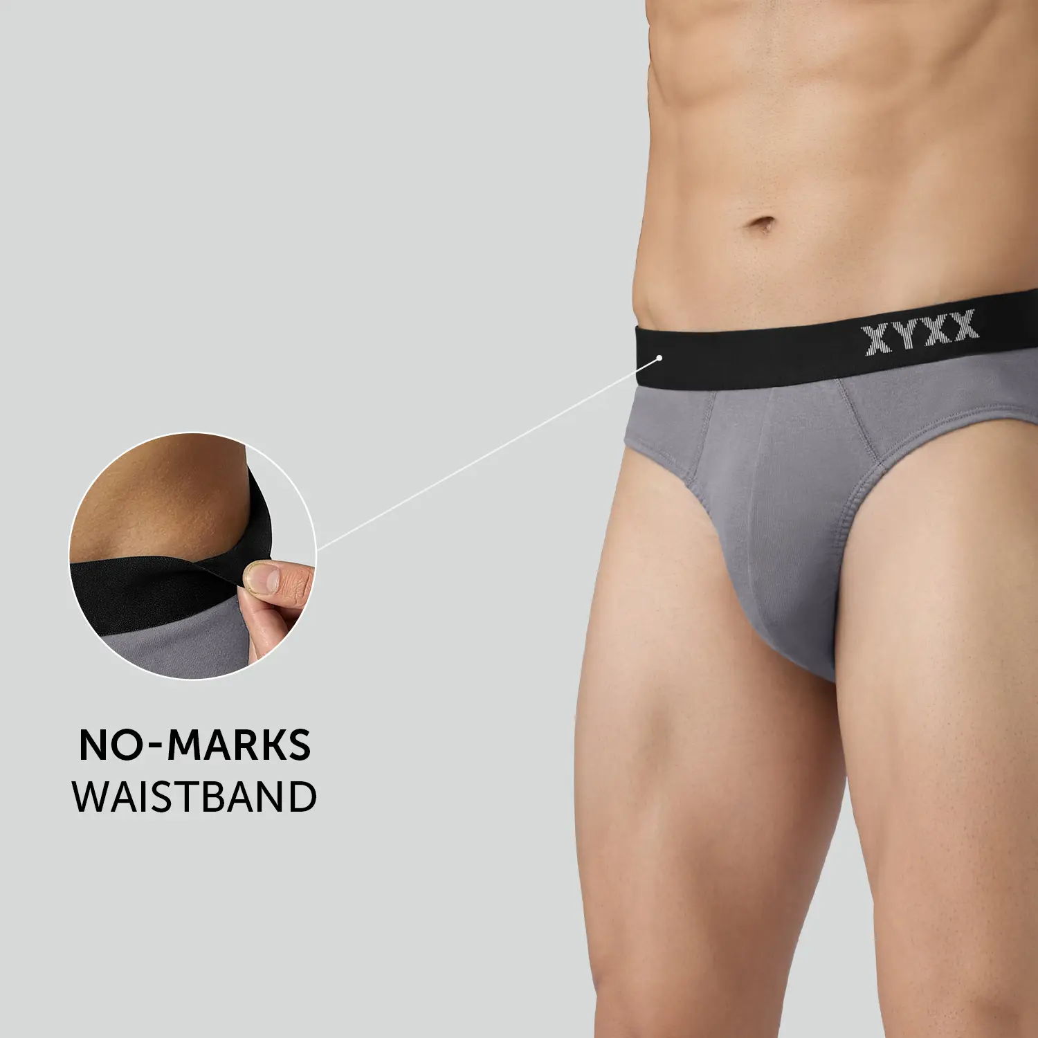 Pace Cotton Rib Briefs Ash Grey - Image 3