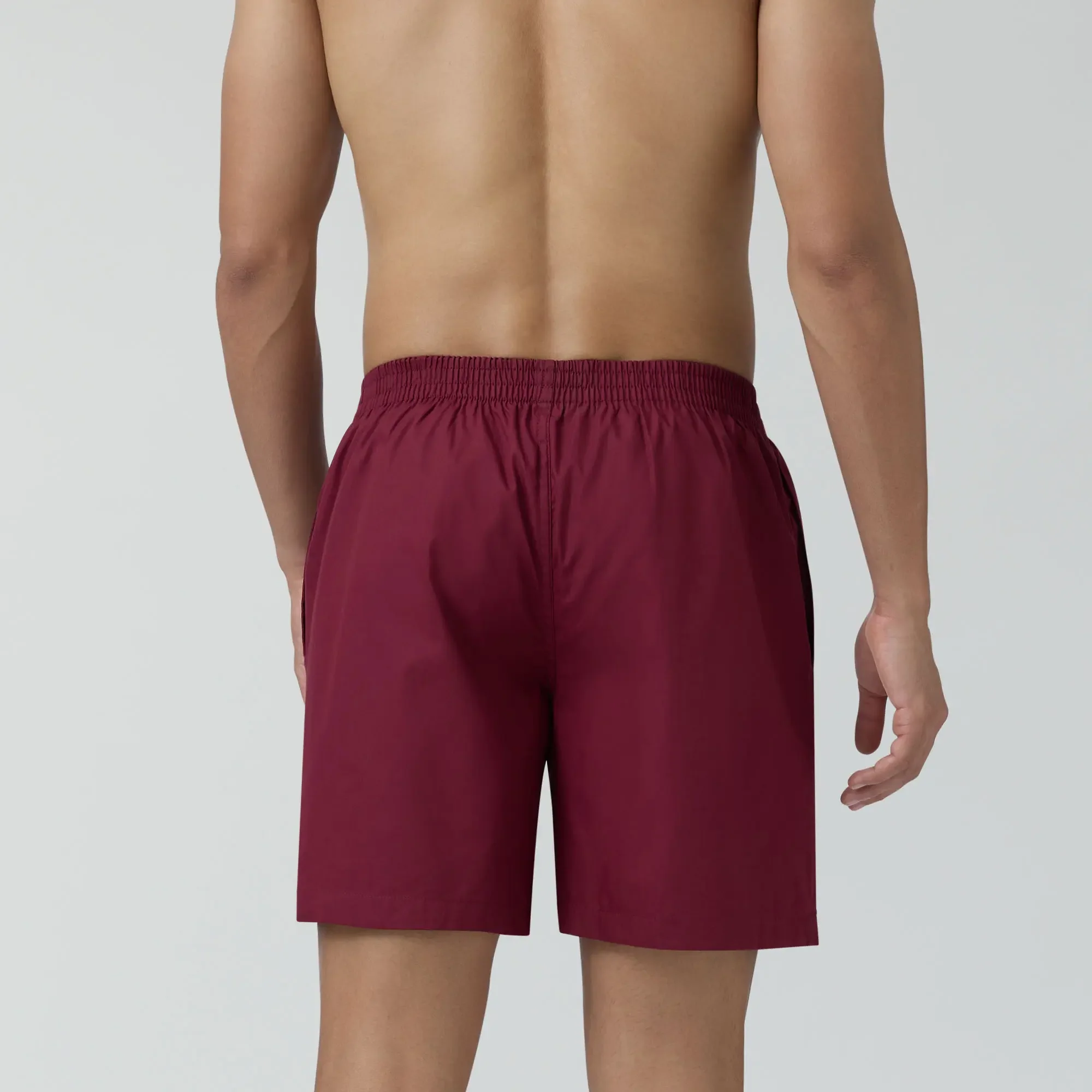 Pace Cotton Boxer Shorts Bold Burgundy - Image 5