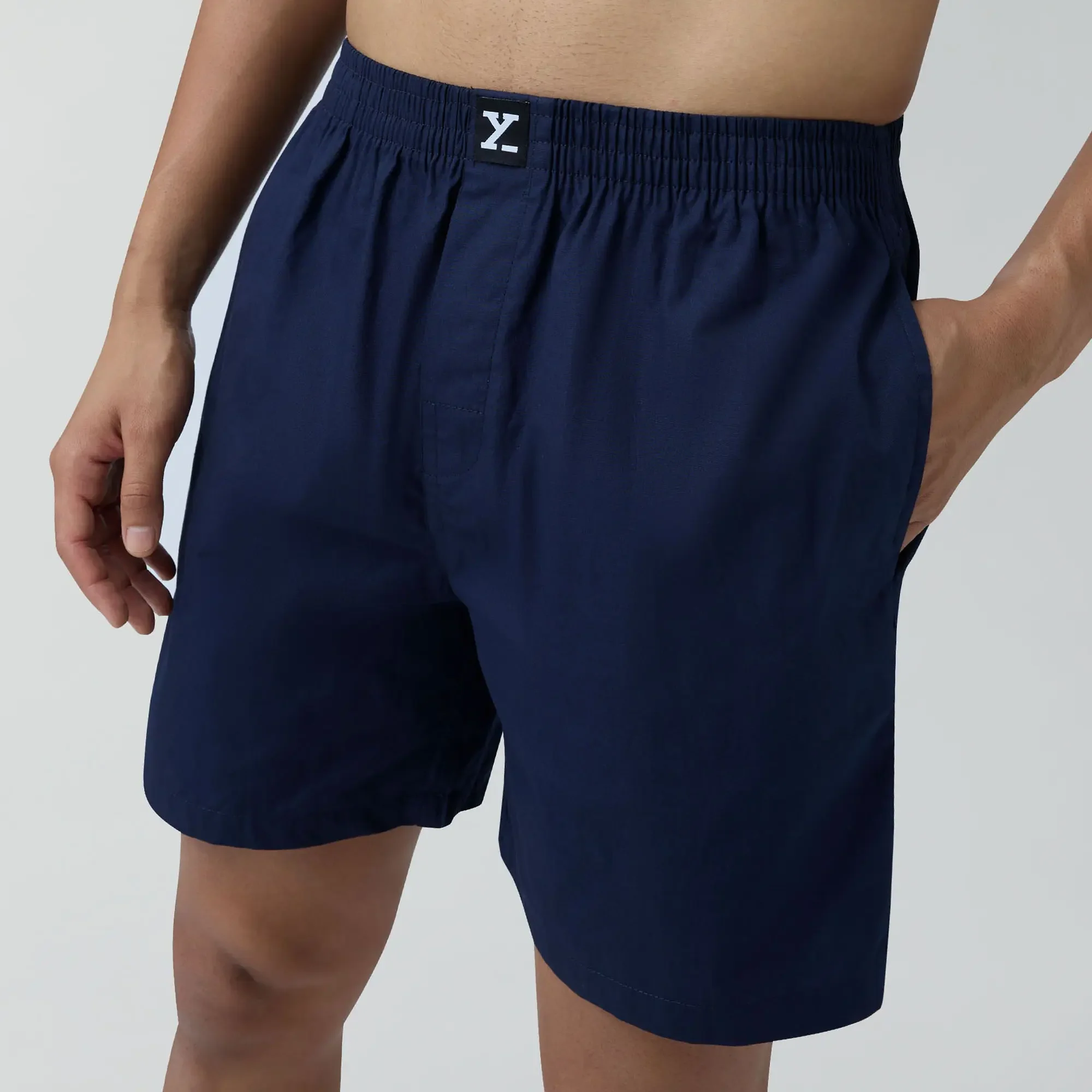 Pace Cotton Boxer Shorts Midnight Blue - Image 6