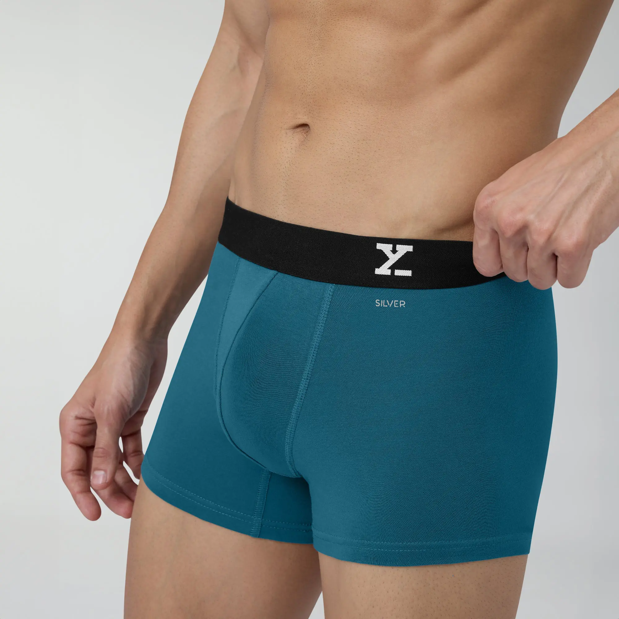 Parallax Aero Traq Cotton Trunks Blue Confetti Black (Pack of 6) - Image 3