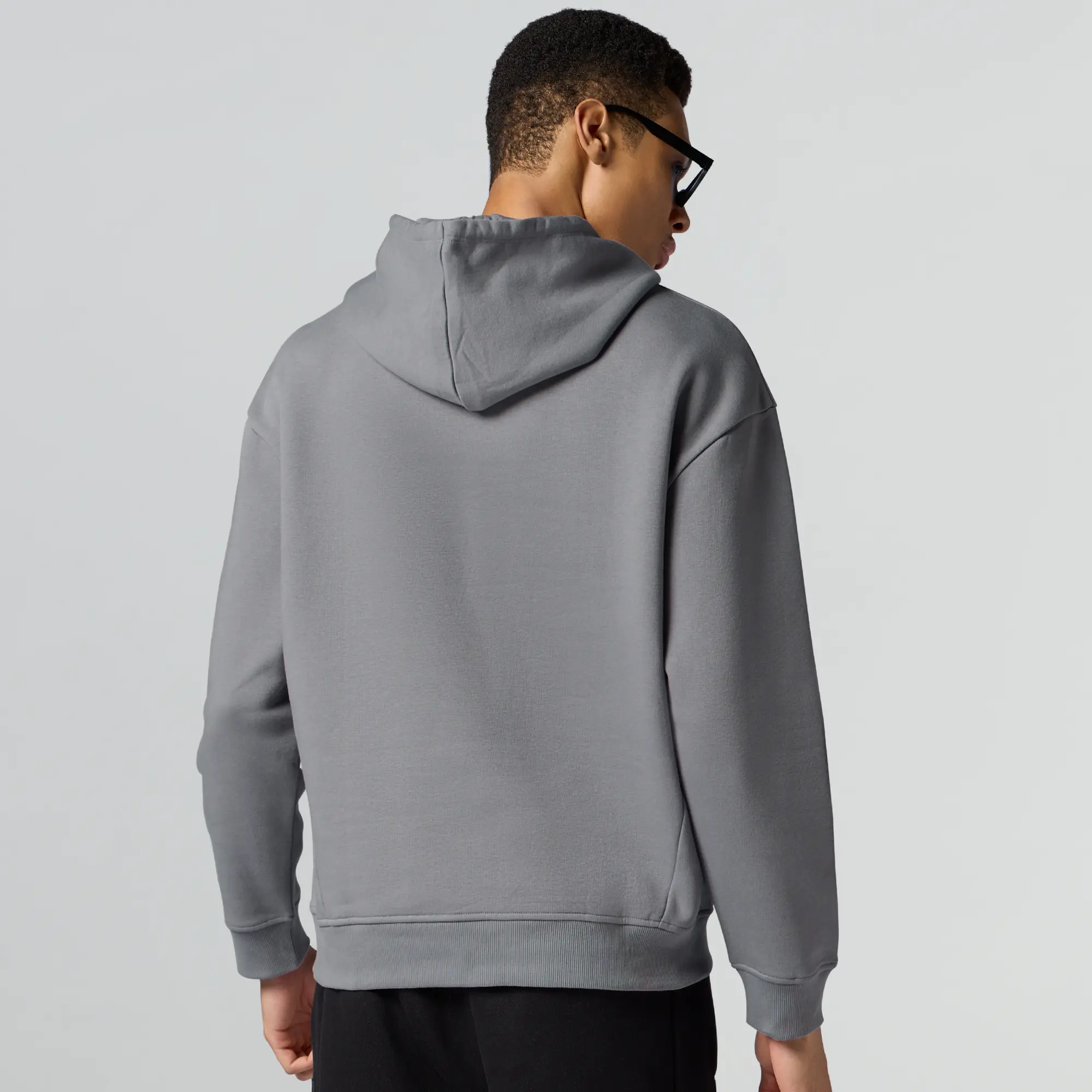 Pulse French Terry Cotton Oversized Blend Hoodies Opal Grey - Image 5