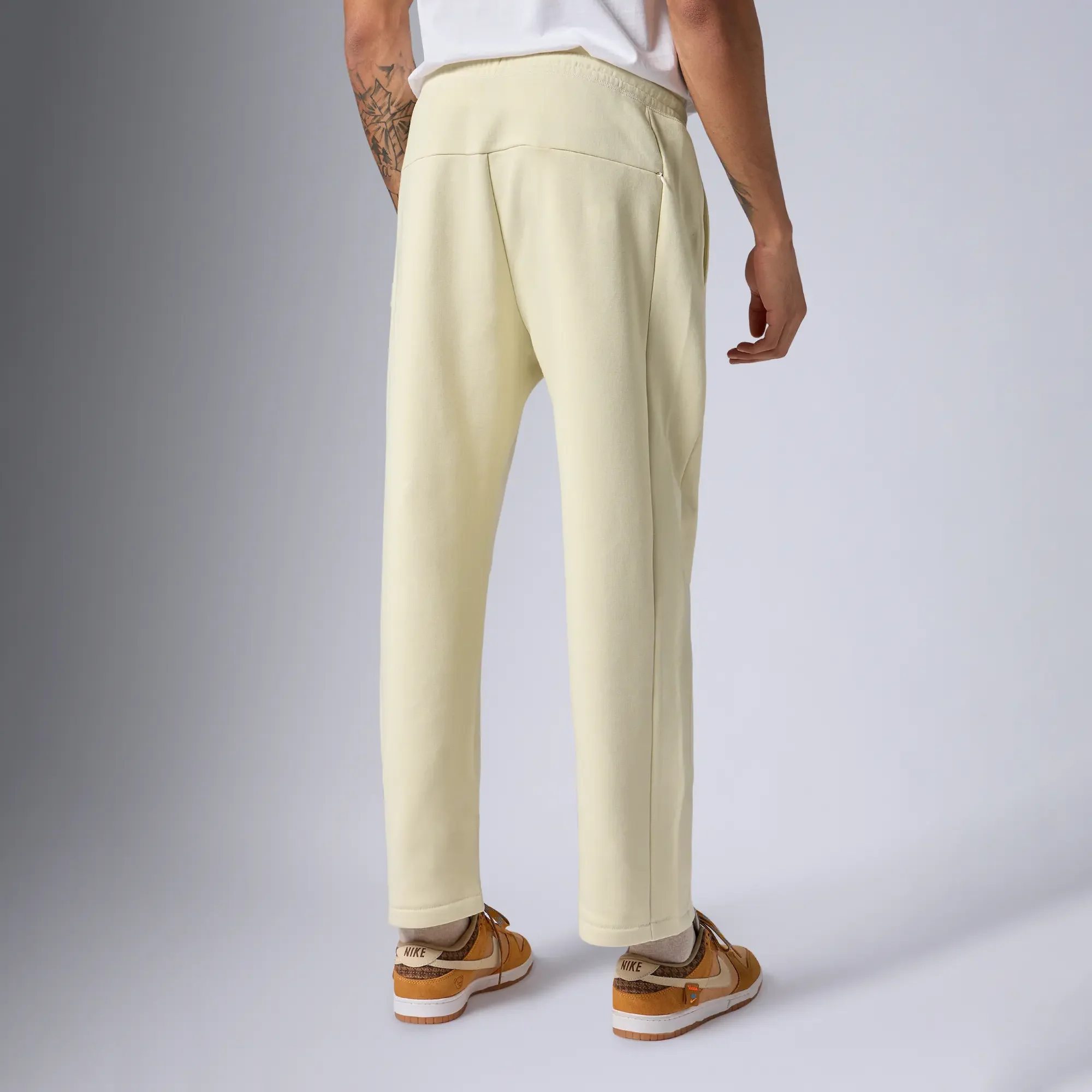 Pulse French Terry Cotton Blend Sweatpants Almond White - Image 4