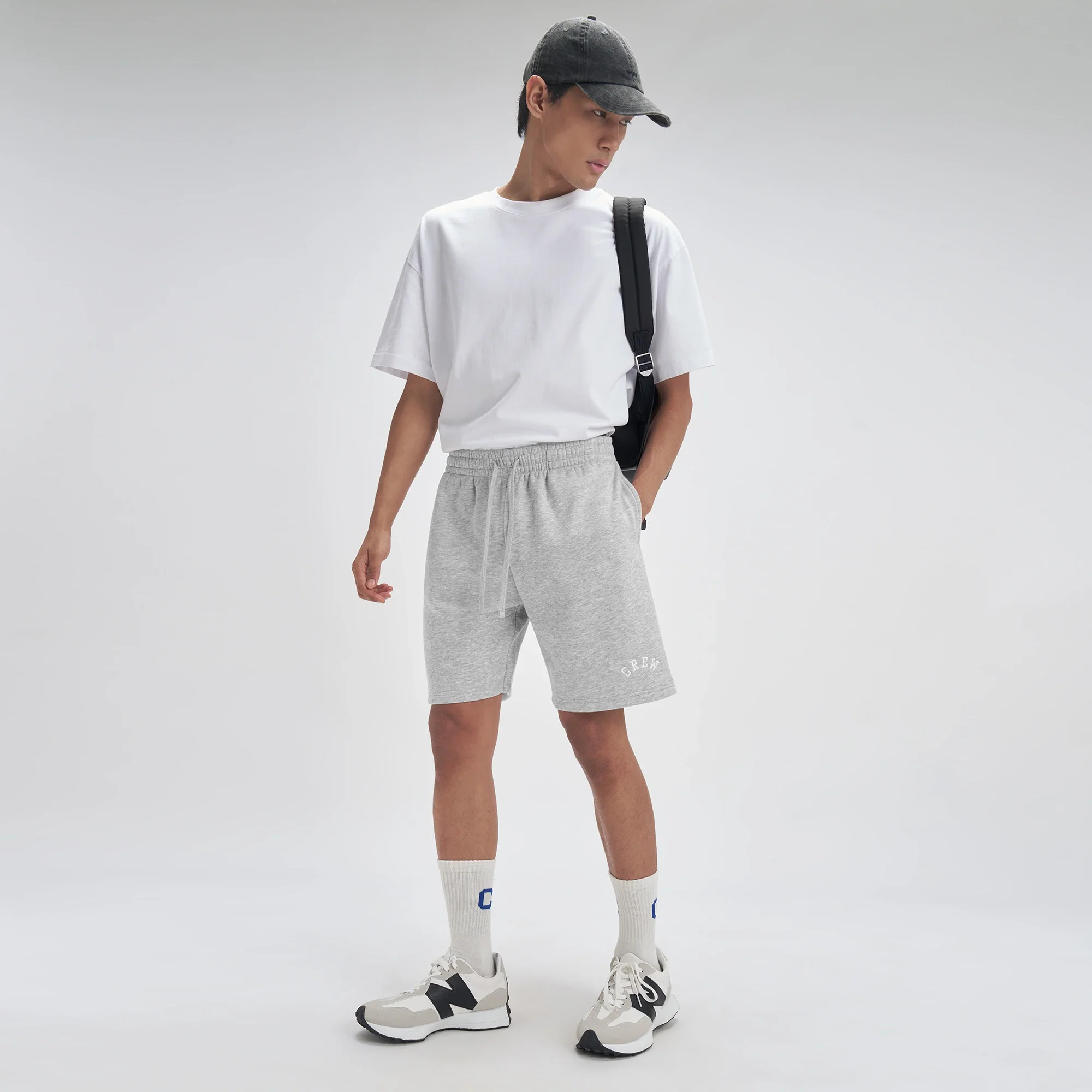Crew Relaxed Fit Sweatshorts - Concrete Grey - Image 2
