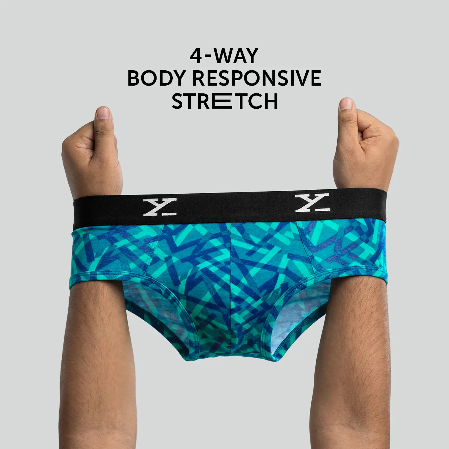 Shuffle Modal Briefs Aqua Strokes - Image 3