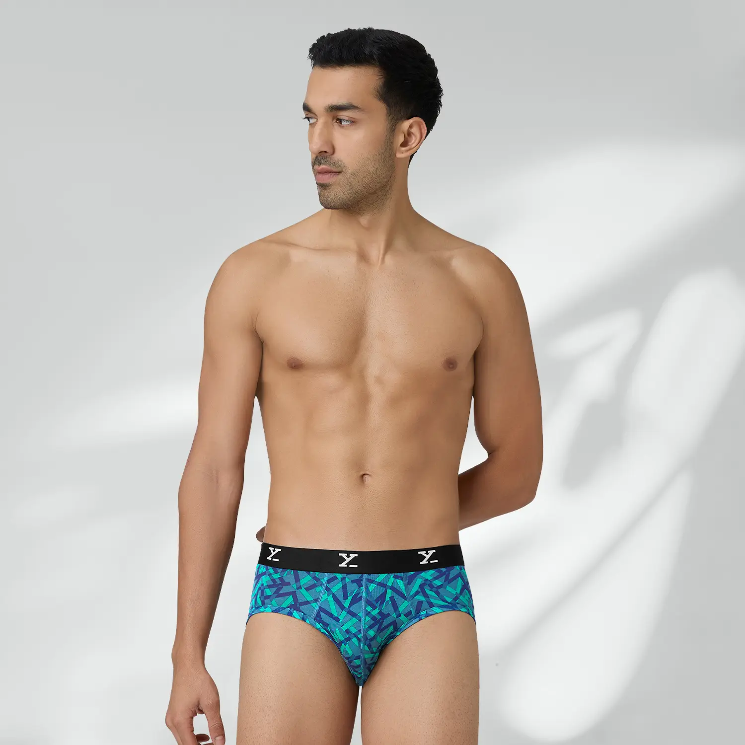 Shuffle Modal Briefs Aqua Strokes - Image 5