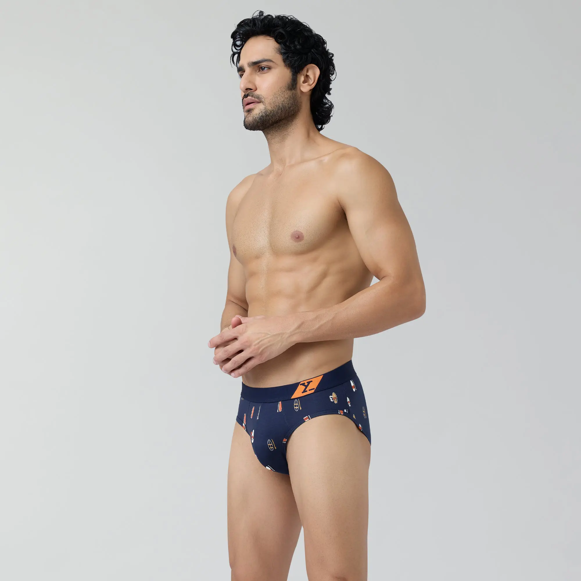 Splash Cotton Stretch Briefs Surfboard Blue - Image 2