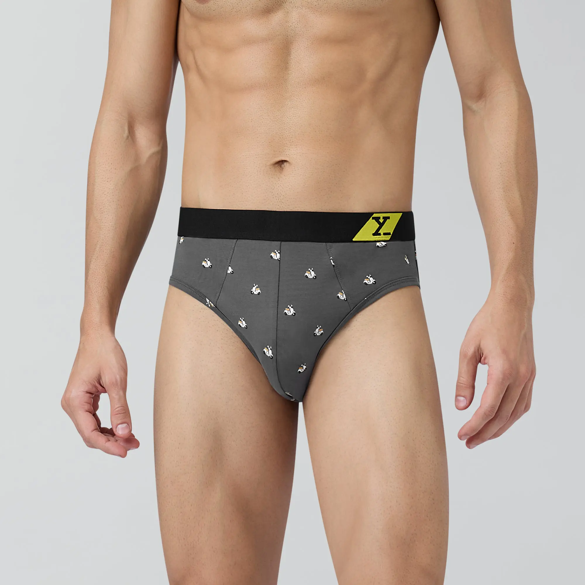 Splash Cotton Stretch Briefs Vespa Grey - Image 2