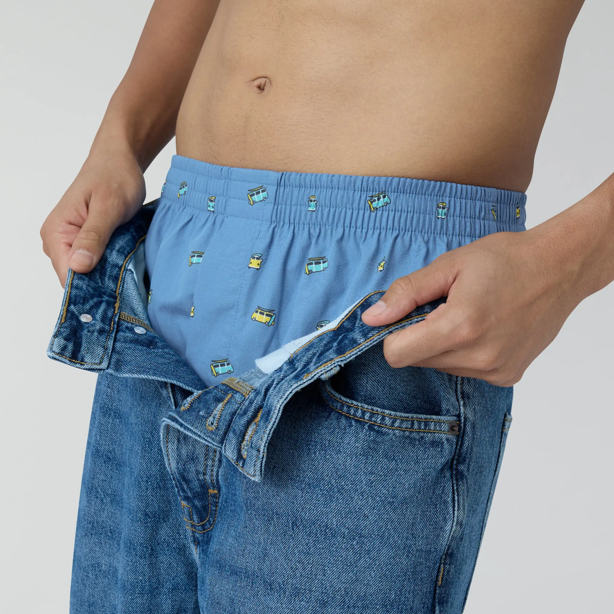 Splash Cotton Boxers - Bus Blue - Image 4