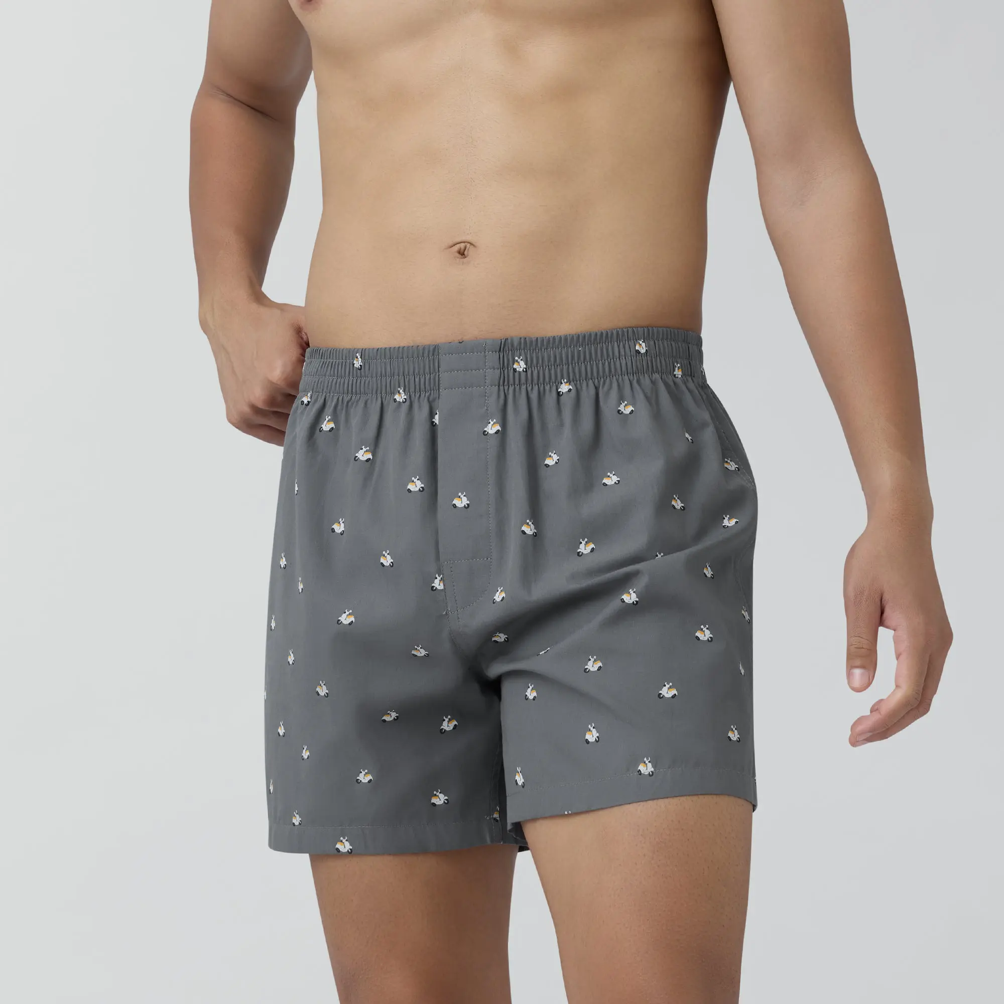 Splash Cotton Boxers - Vespa Grey - Image 3