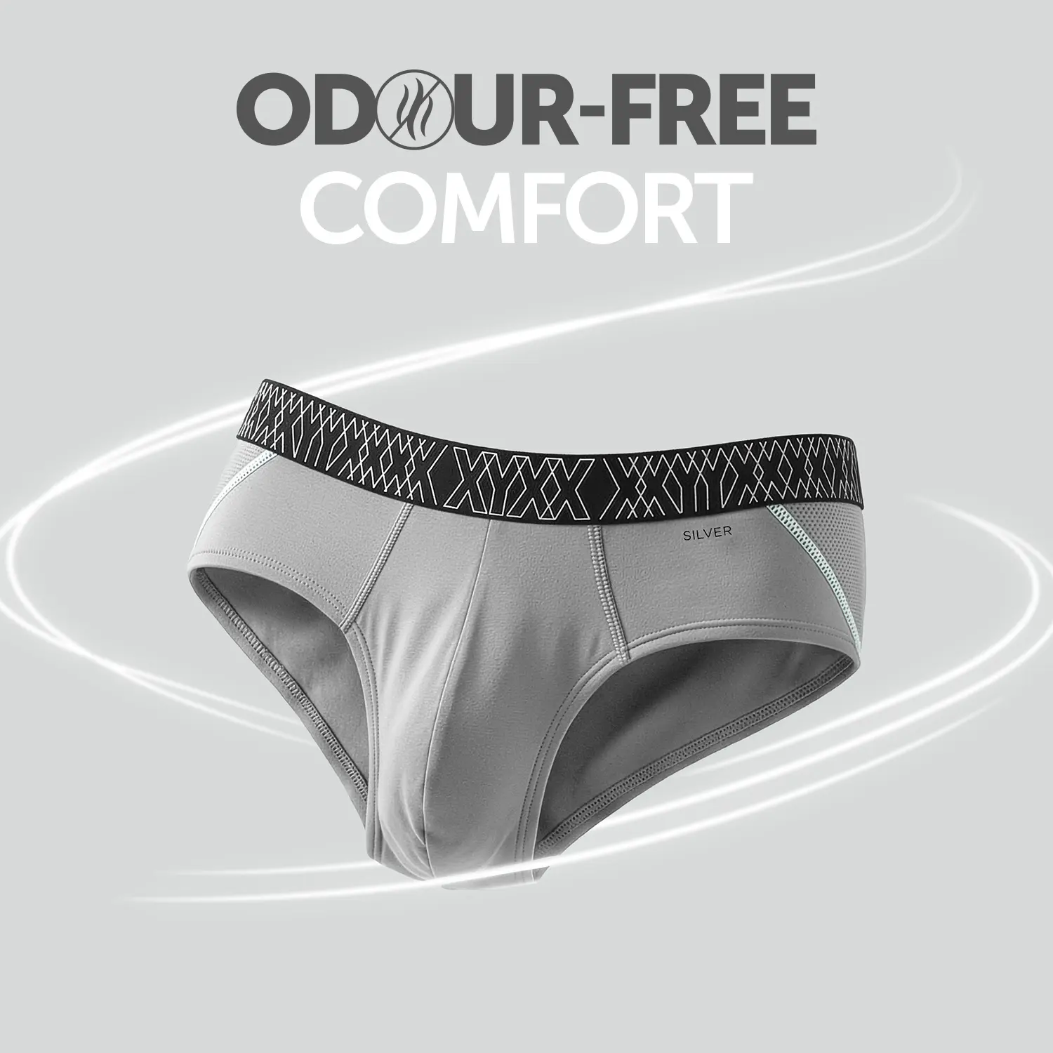 Sprint Cotton Stretch Briefs Opal Grey - Image 2