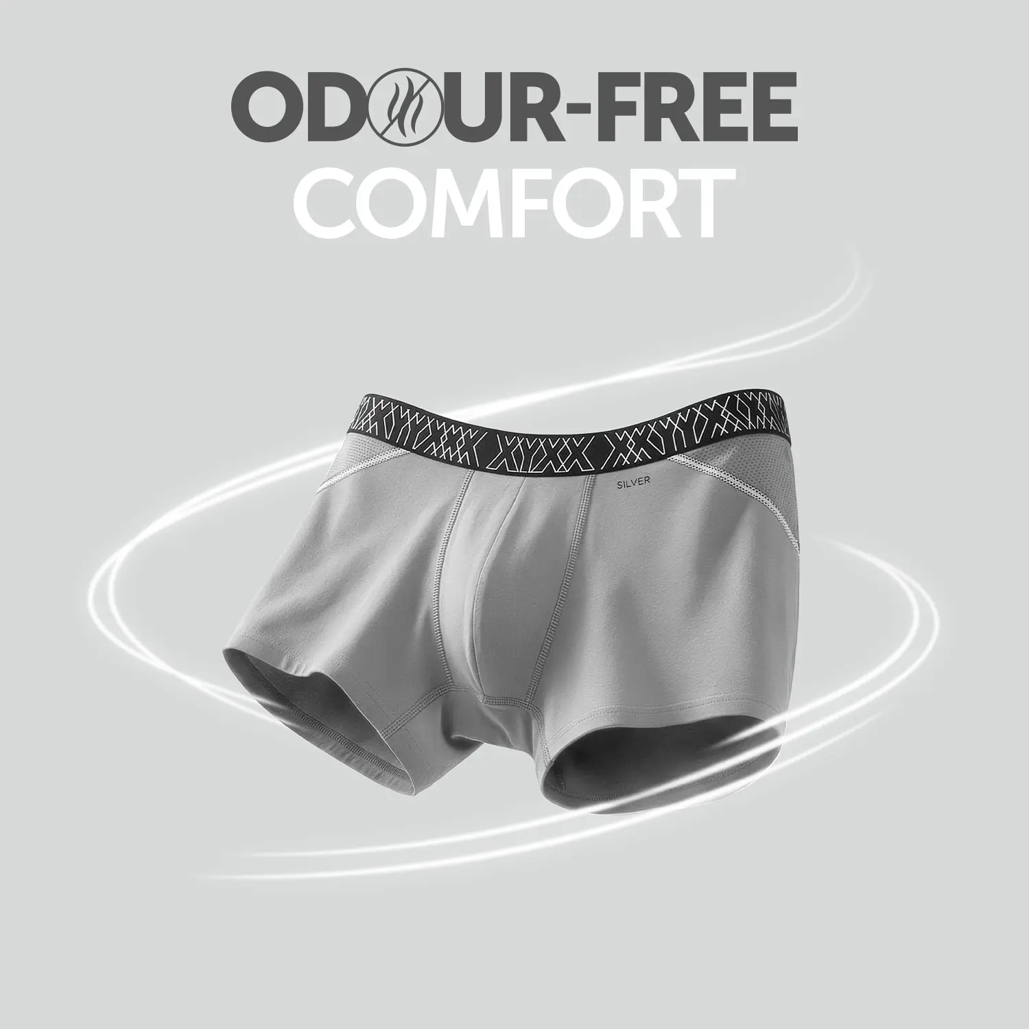 Sprint Cotton Stretch Trunks Opal Grey - Image 2