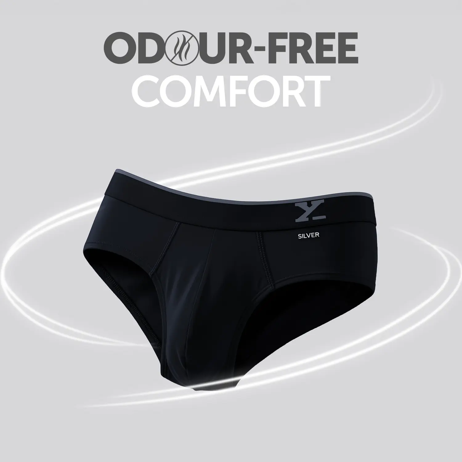 Traq Silver Cotton Briefs Black Knight - Image 2
