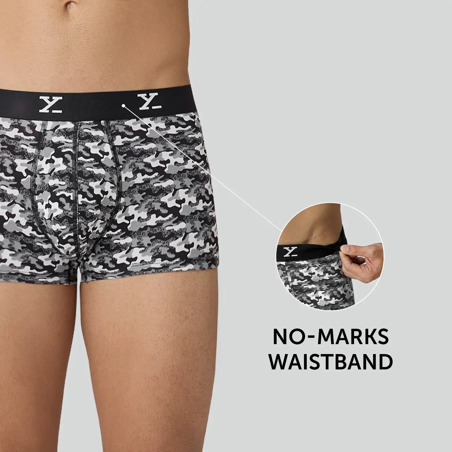 Prints For You Trunks Grey - Image 4