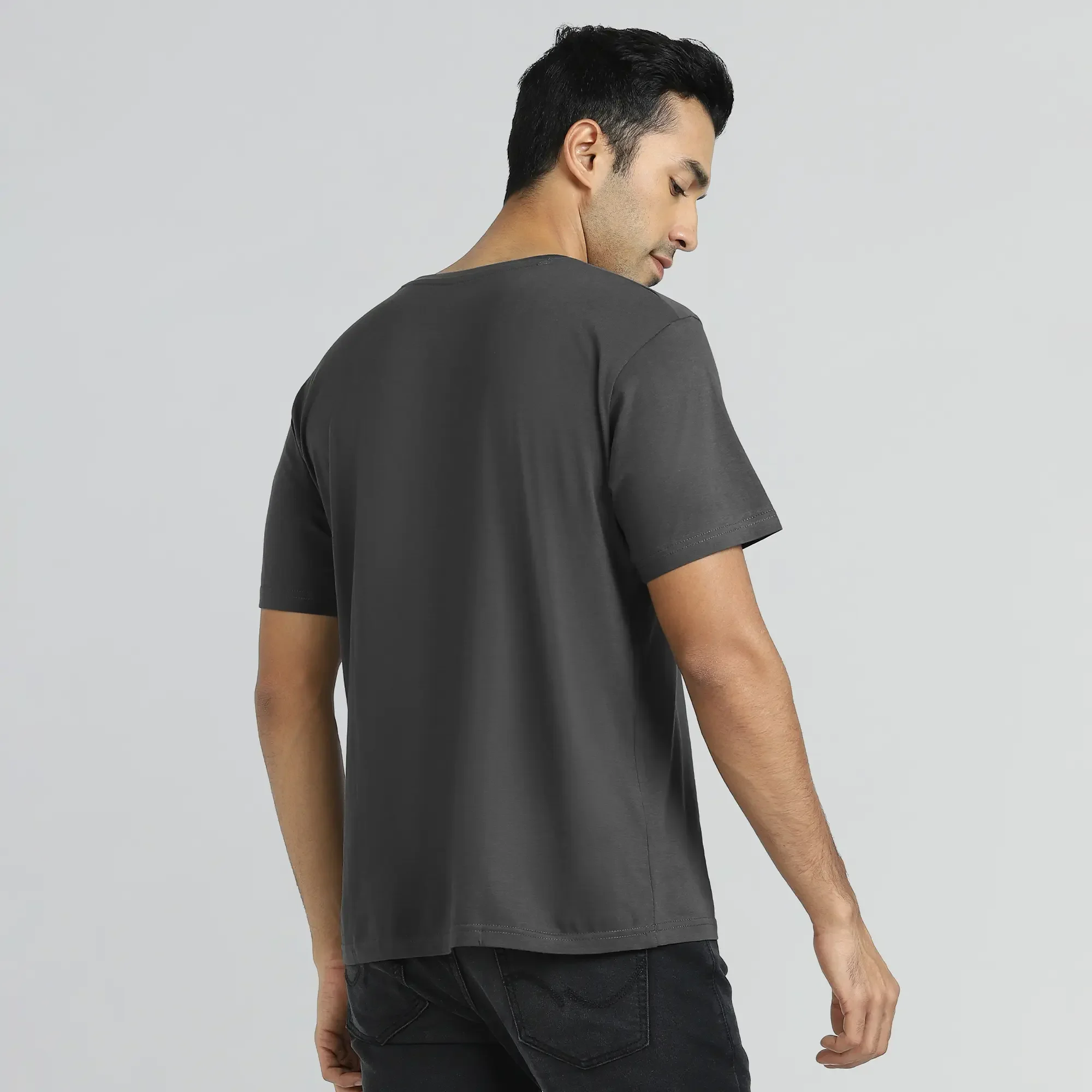 Iconique Supima Cotton T-shirt Graphite Grey - Image 5