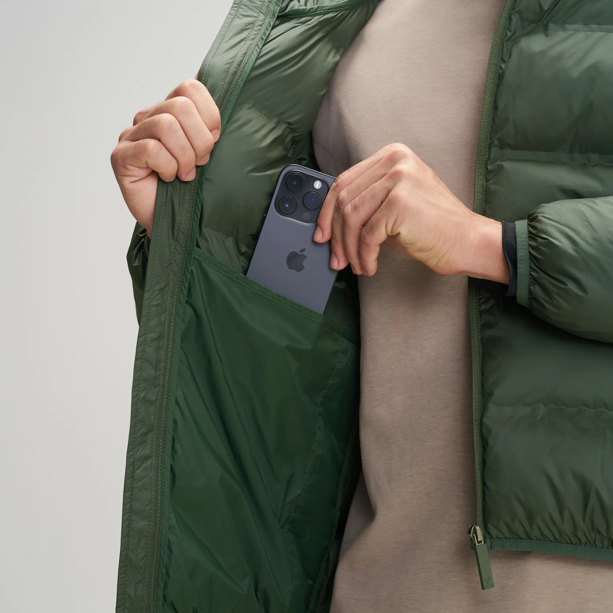 Ultra-Warm Puffer Jacket- Army Green - Image 4