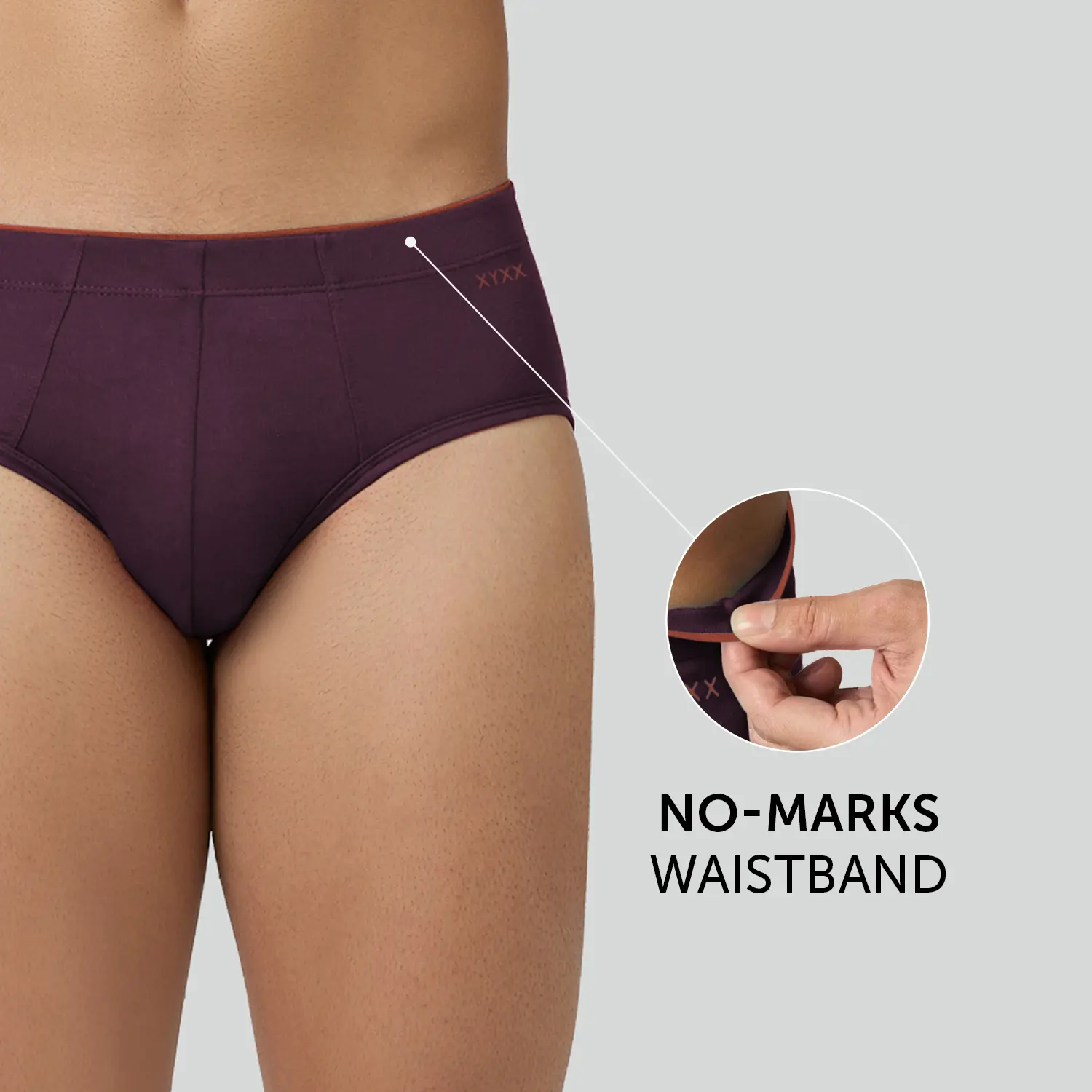 Uno Modal Briefs - Plum Red - Image 4