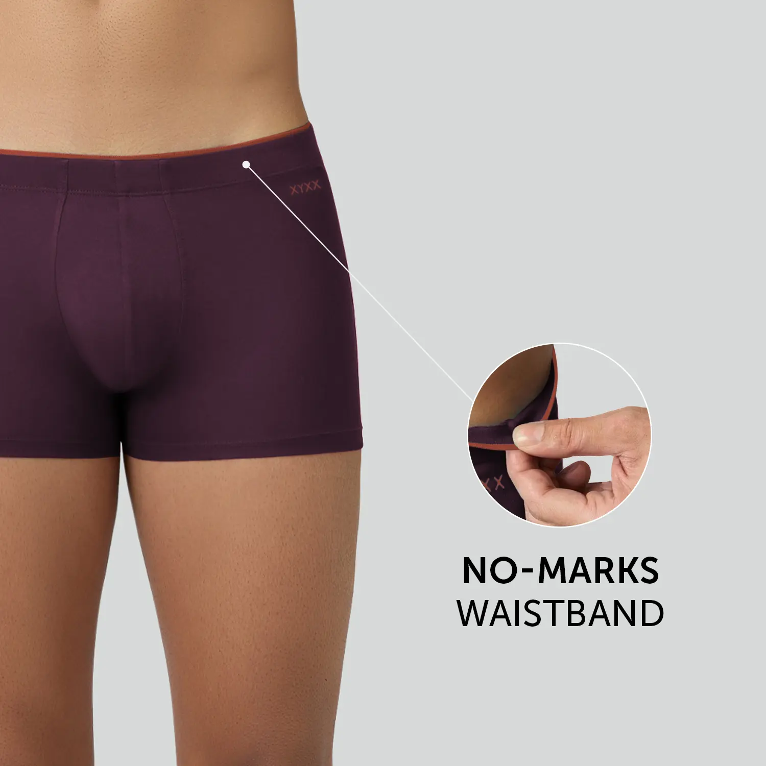 Uno Modal Trunks - Plum Red - Image 4