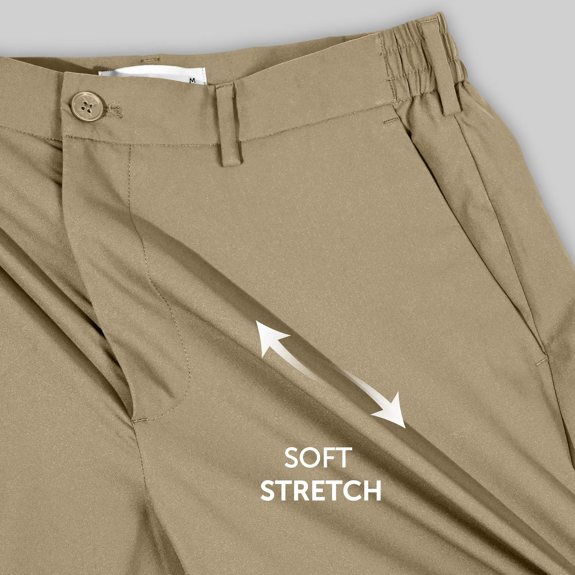 VELOCITY: Soft Stretch Pants - Straight Fit Sand Brown - Image 4