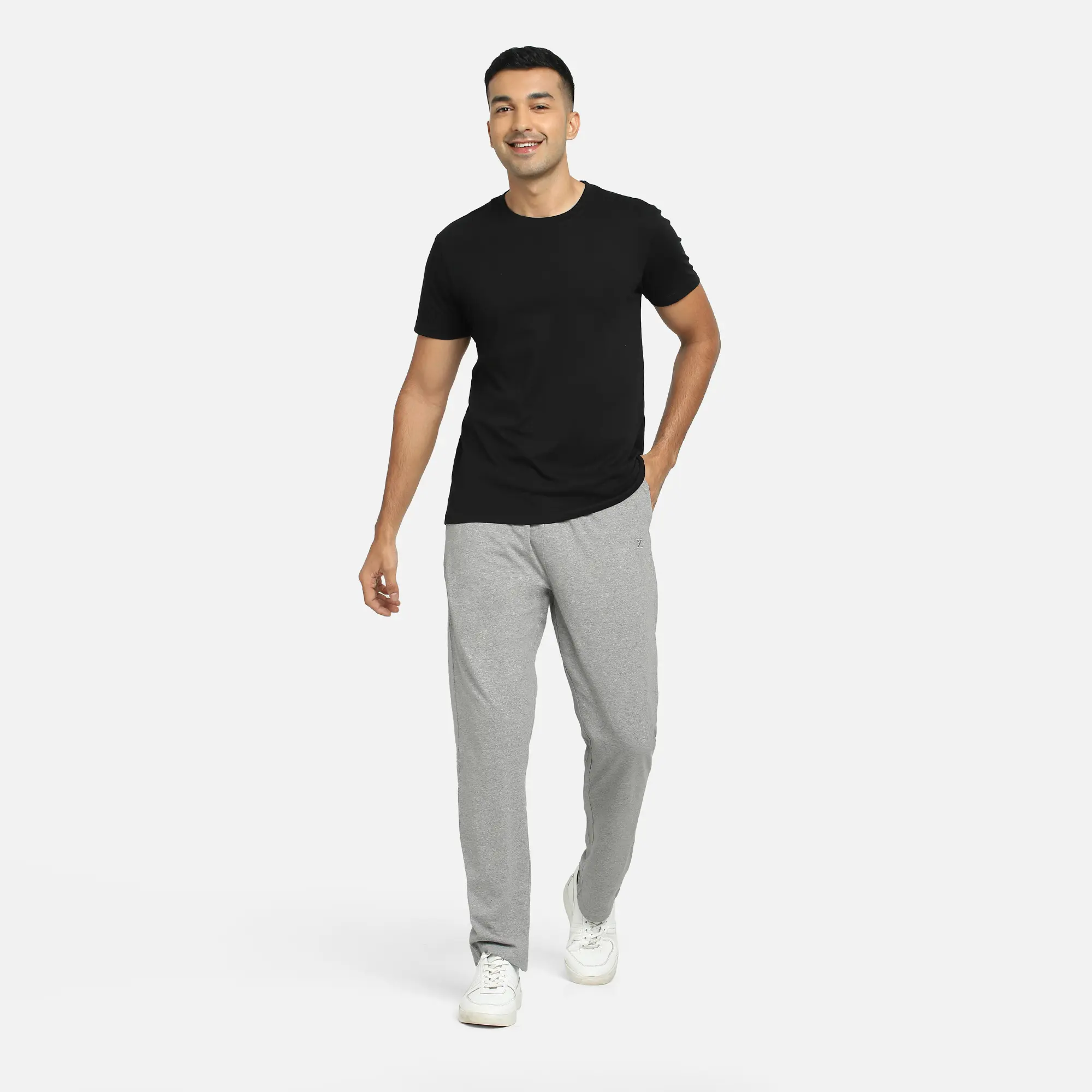 Pace Cotton Rich Track Pants Frost Grey - Image 3