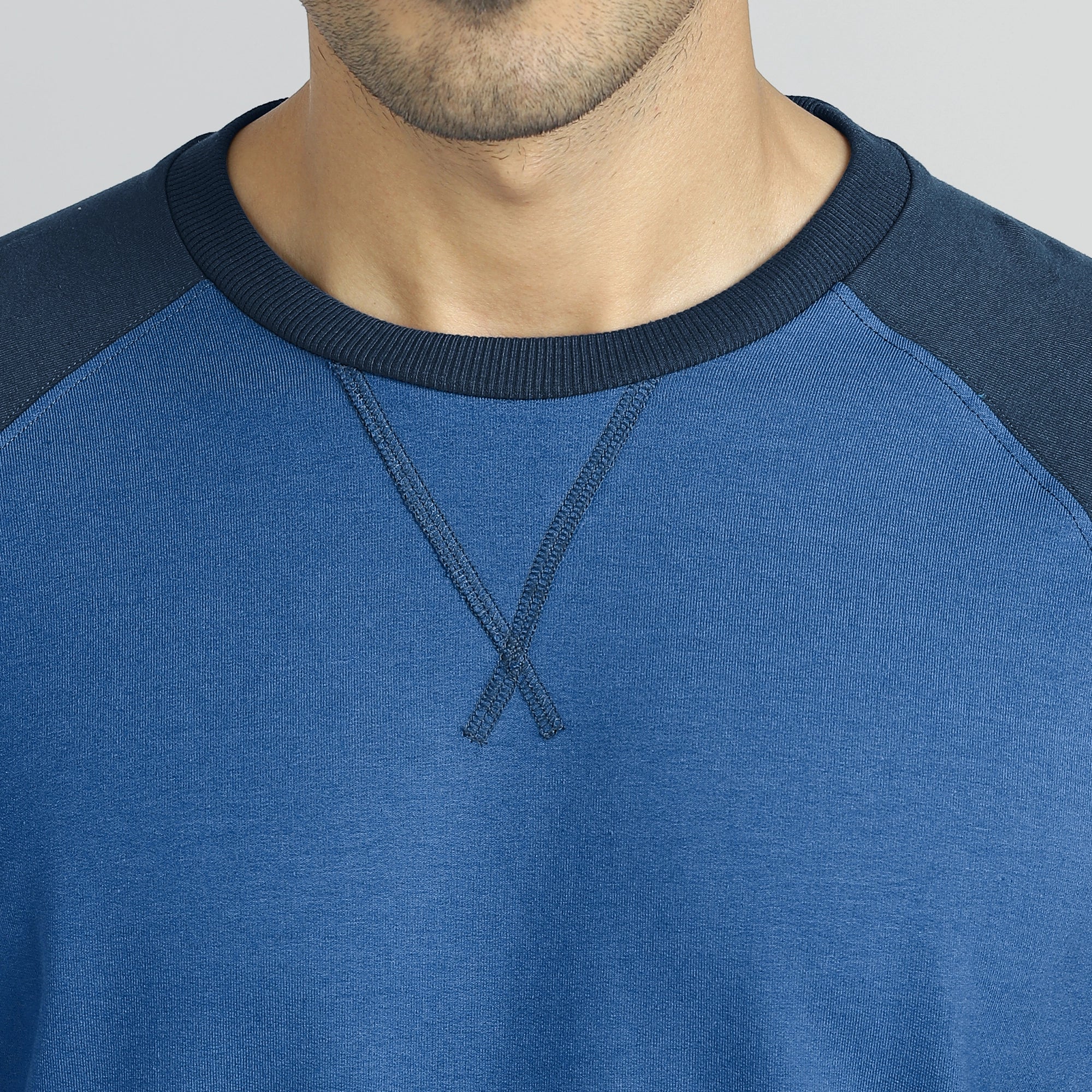 Quest French Terry Cotton-Blend Sweatshirts Atlas Blue - Image 4