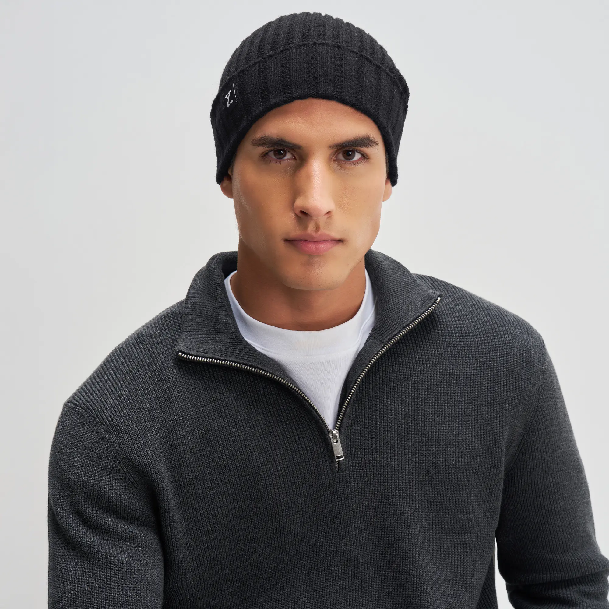 Winter Beanie - Pitch Black - Image 3
