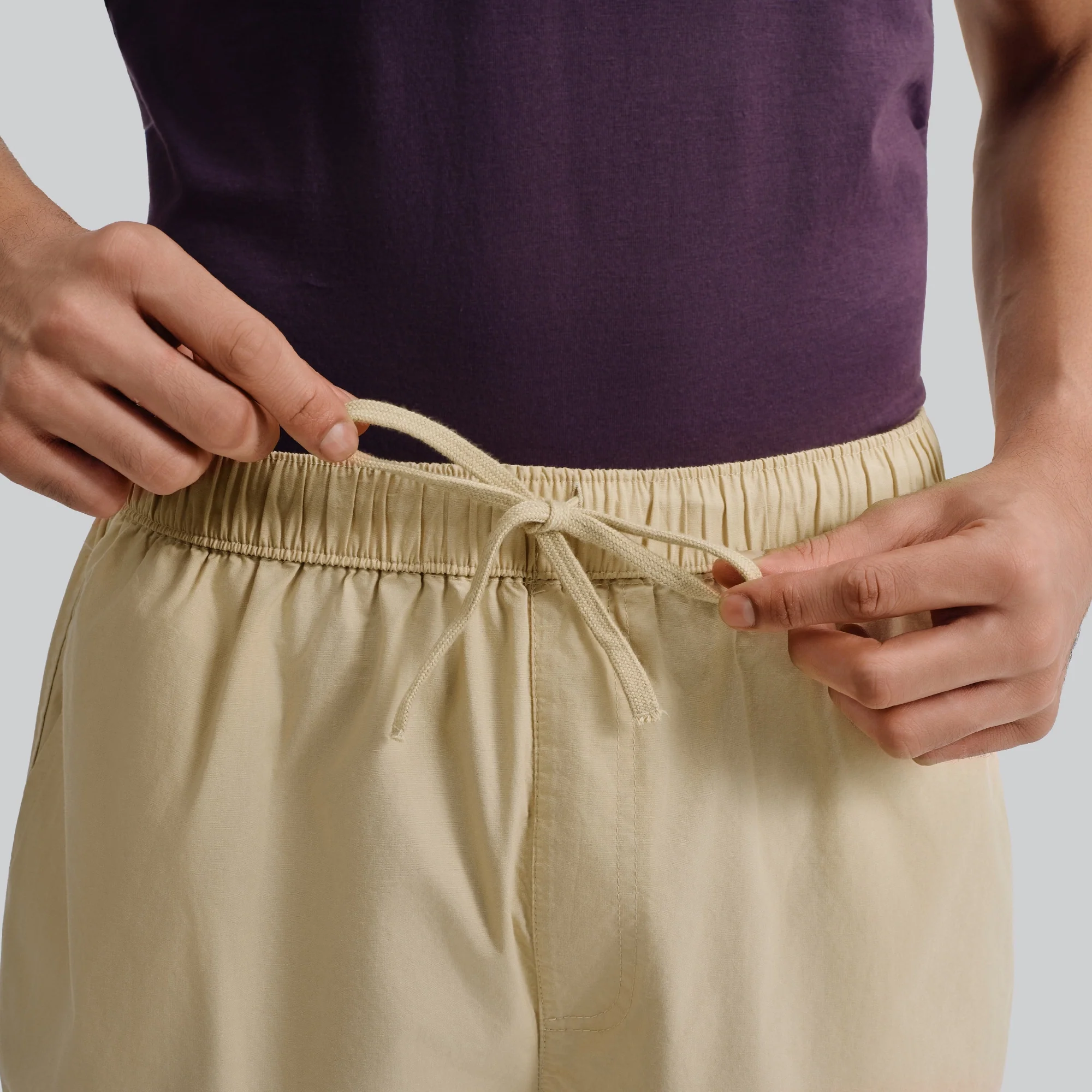 Zen Cotton Easy Shorts Dune Brown - Image 5